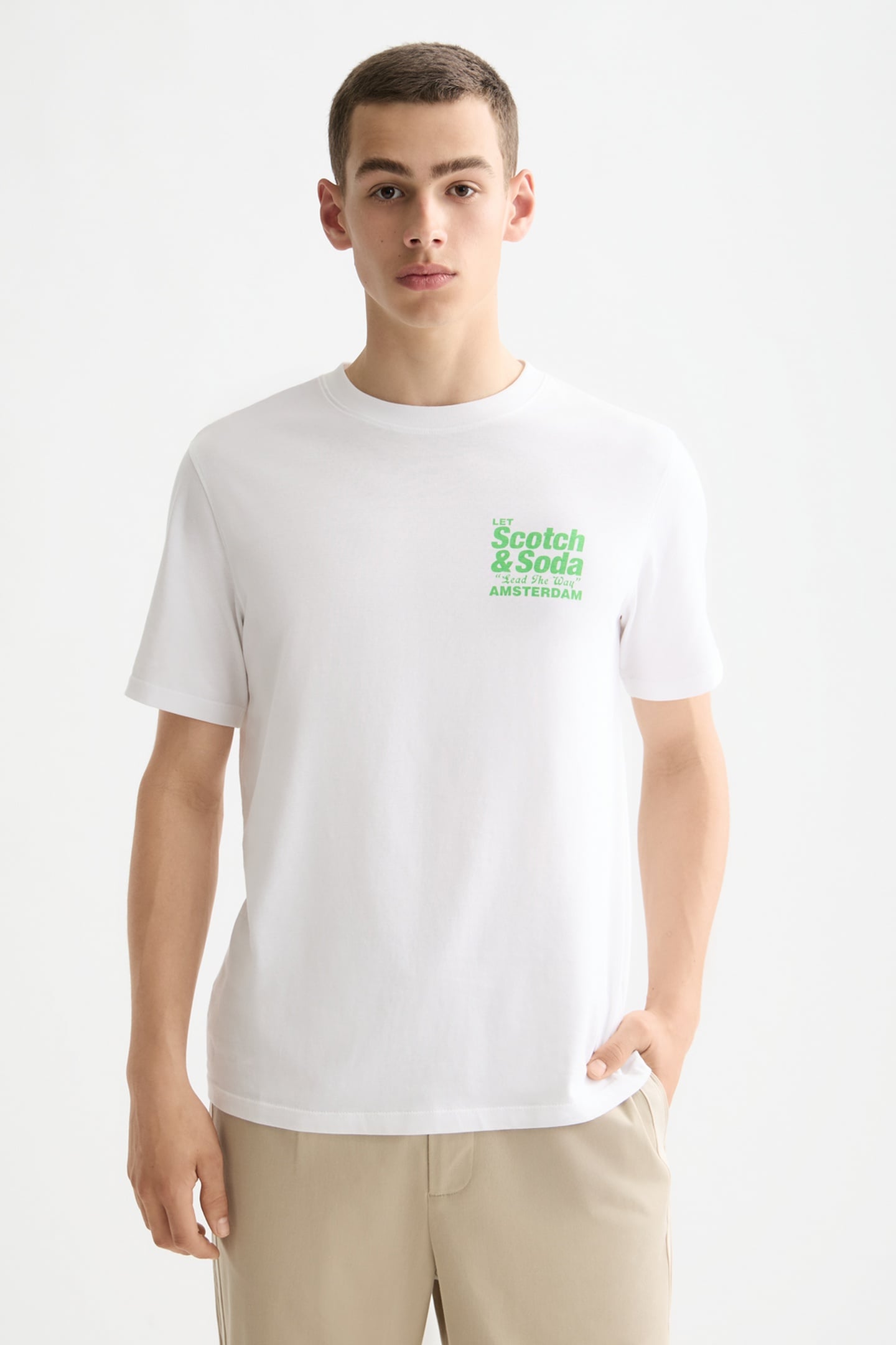 REGULAR FIT FRONT + BACK AW T-SHIRT BRIGHT WHITE 1