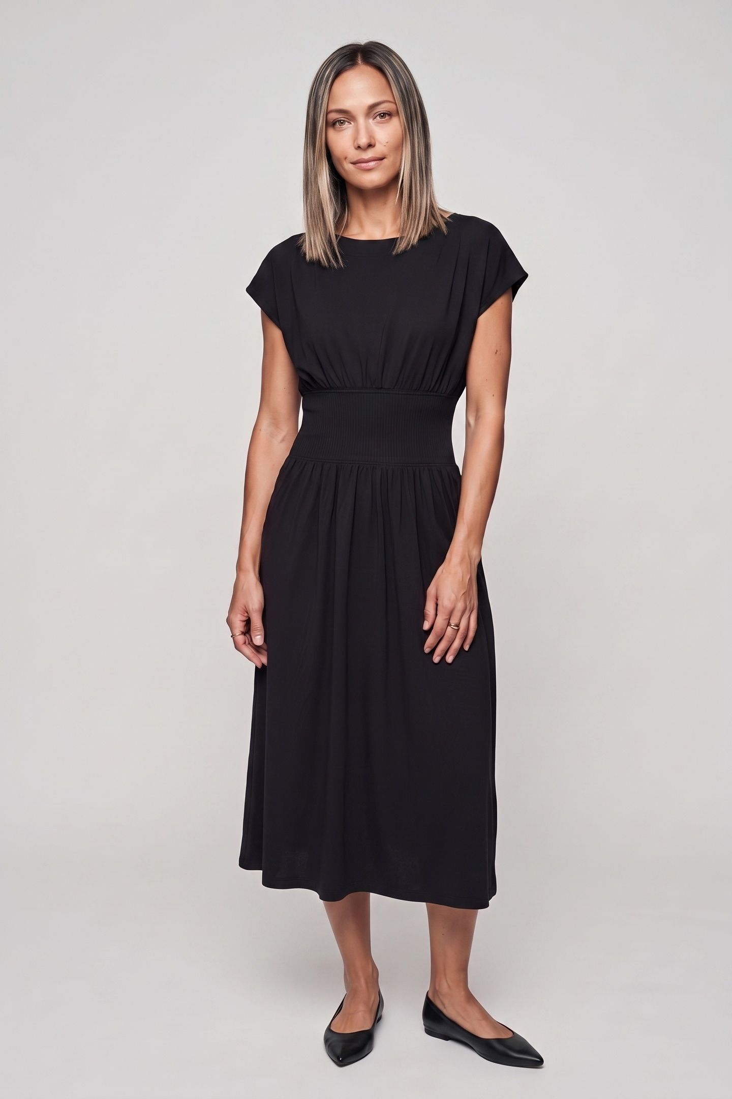 LEJSTA DRY COTTON DRESS BLACK 1