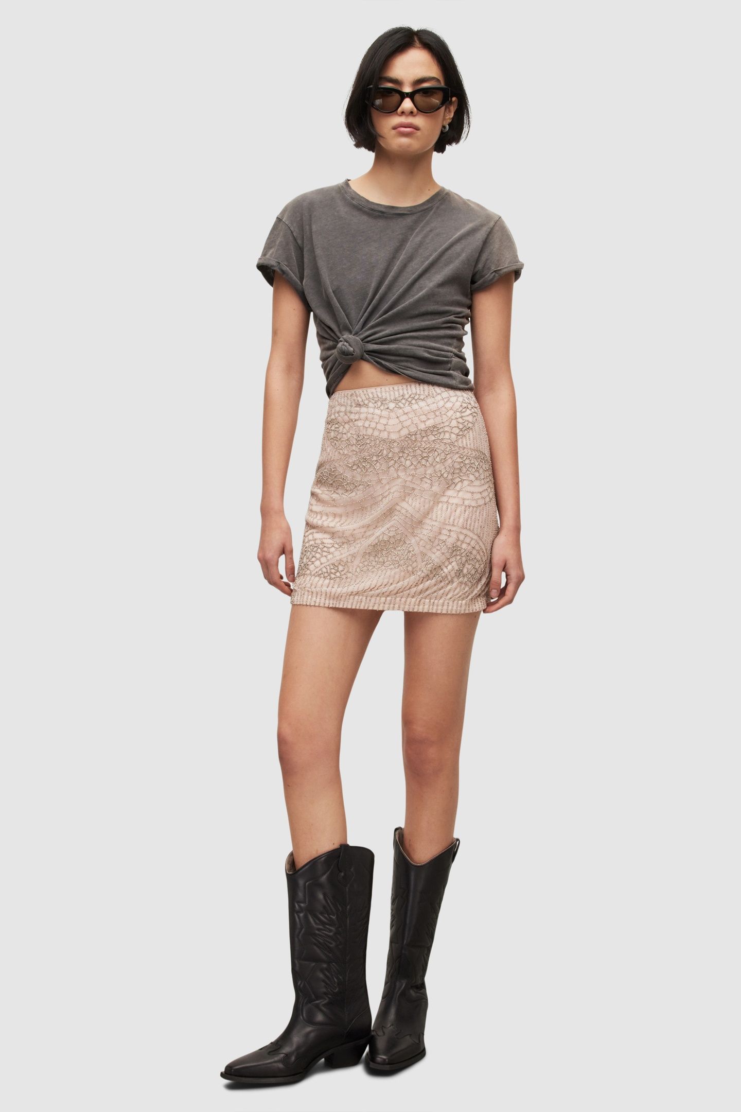 BRIELLE EMB SKIRT PALE PINK 2
