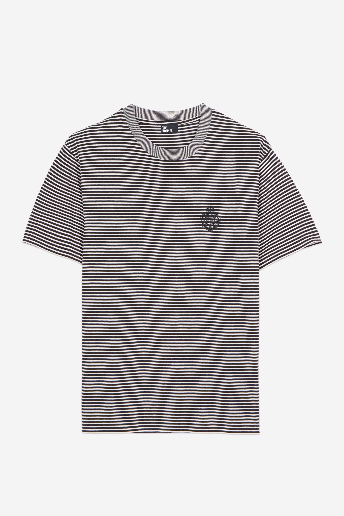 SHORT-SLEEVED STRIPED T-SHIRT WITH PATCH BLACK / WHITE 2