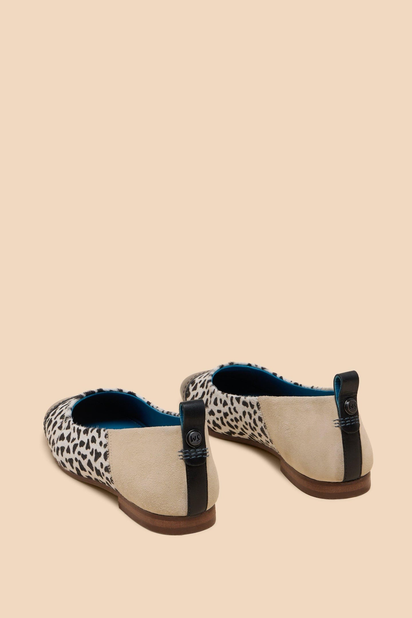 LORAL LEATHER BALLET PUMP NATURAL MULTI 3