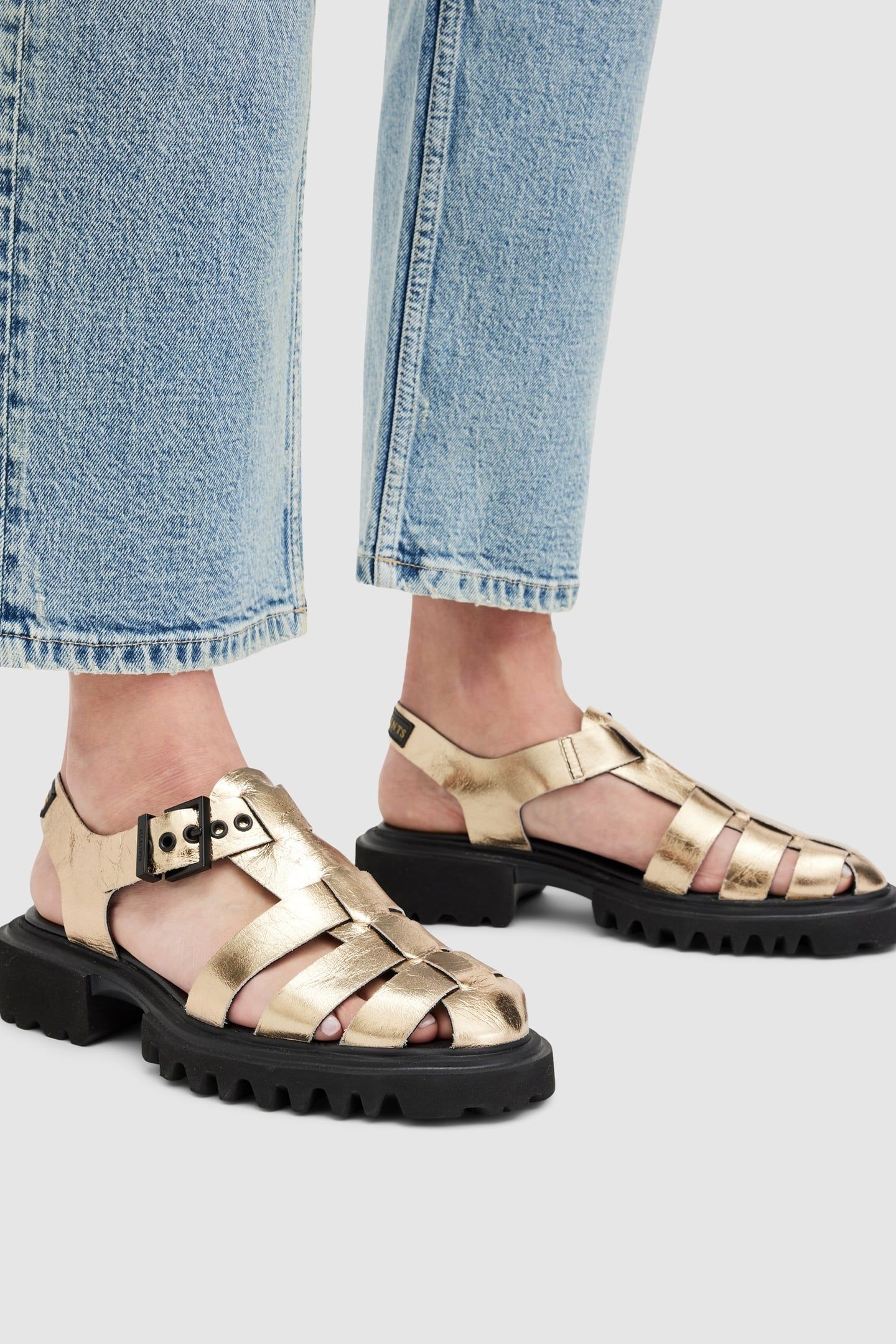 NESSA SANDAL METALLIC GOLD 1