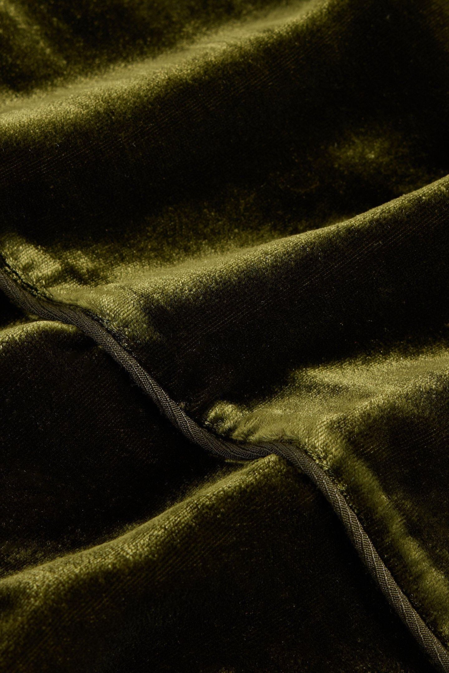 BELLE WIDE LEG VELVET TROUSER KHAKI GREEN 6
