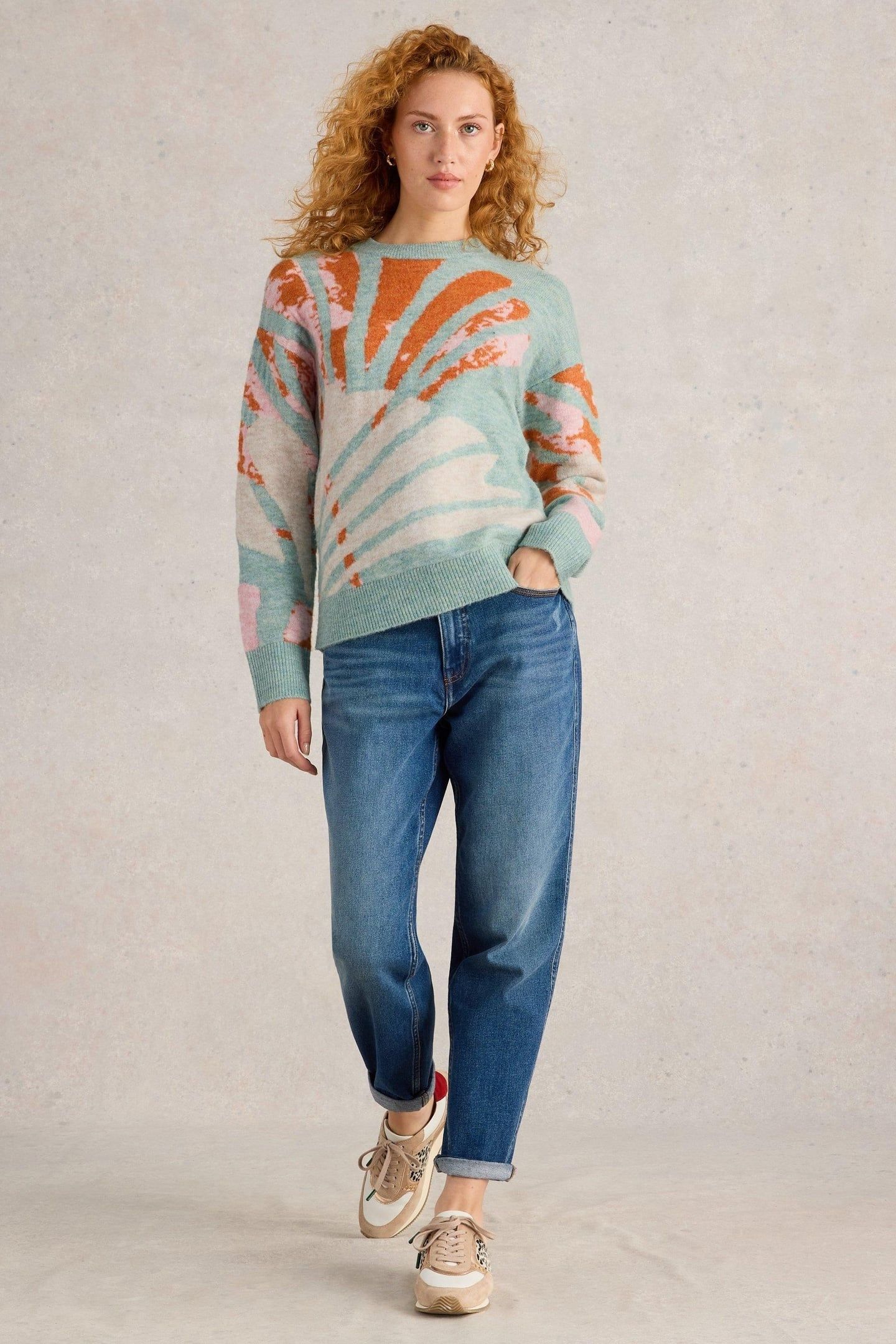 LOUISA JUMPER GREEN MULTI 1