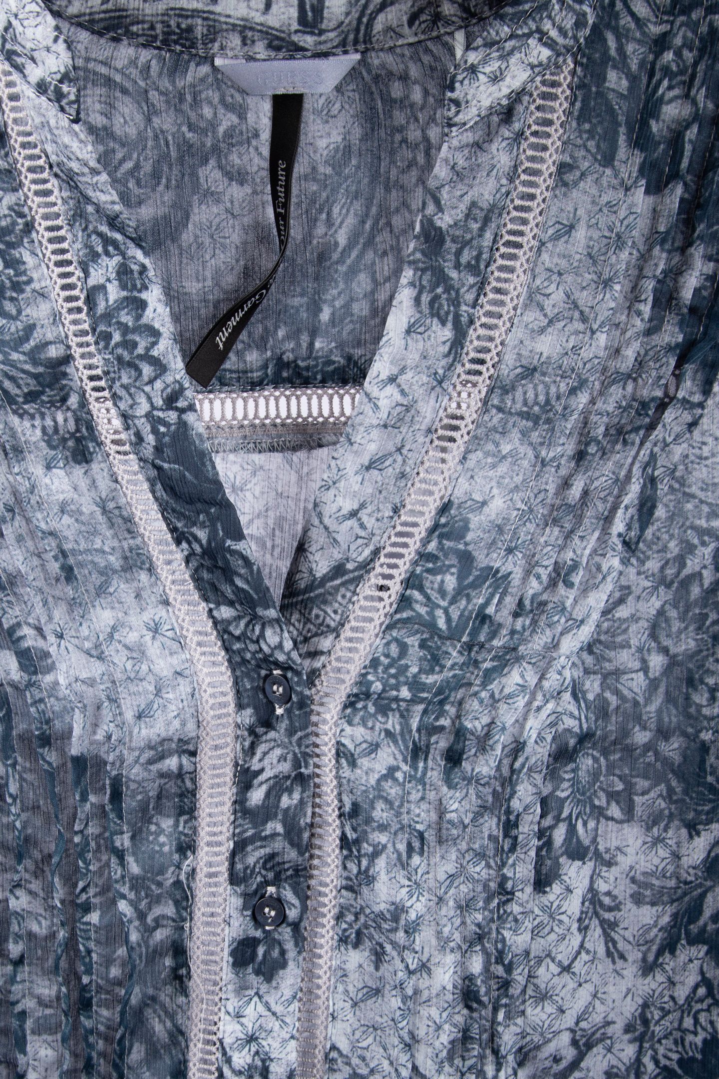 GUESS ECO NEW JOSETTE LS TOP INDIGO TOILE DE JOUY 4