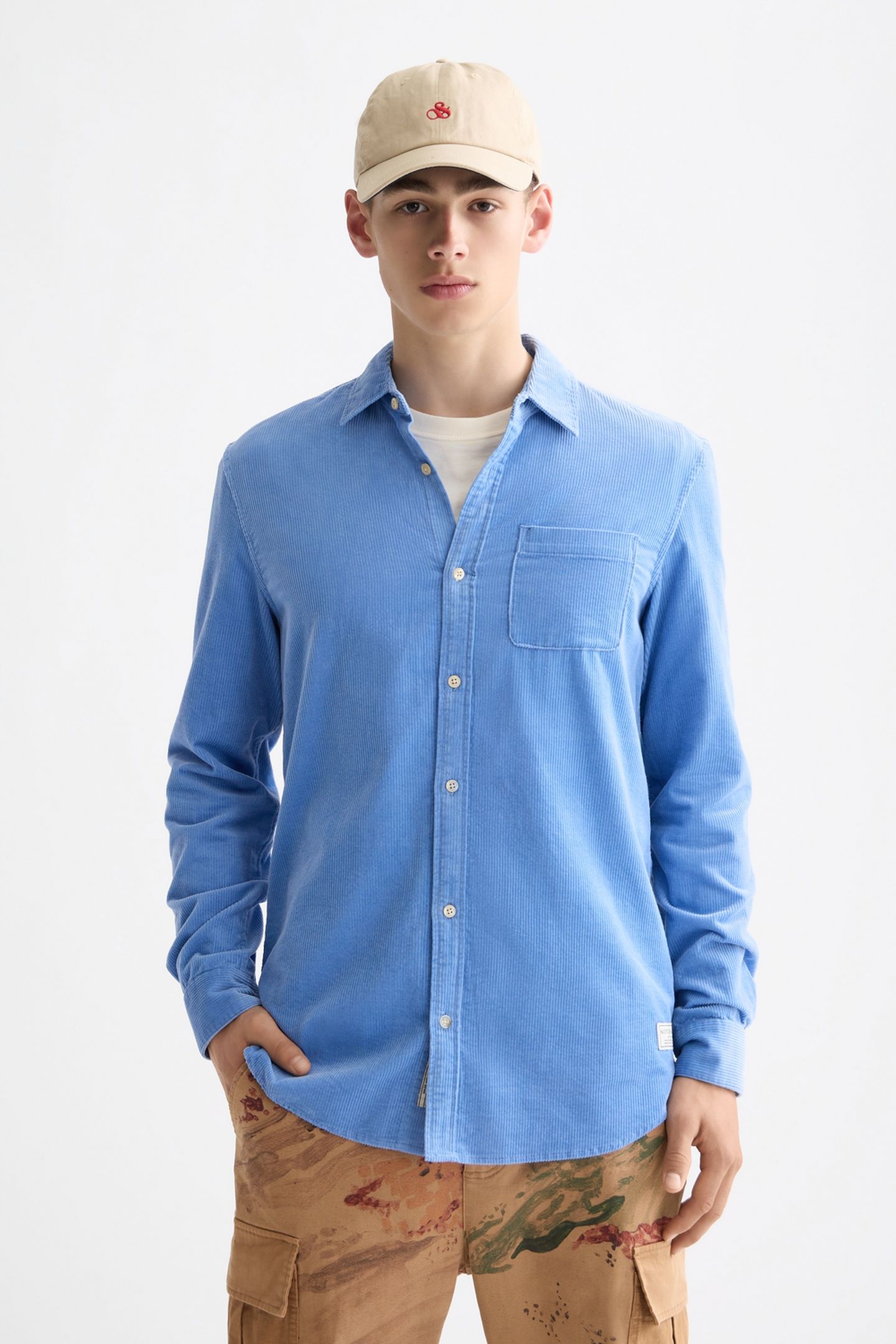 REGULAR-FIT CORDUROY SHIRT BLUE BONNET 2