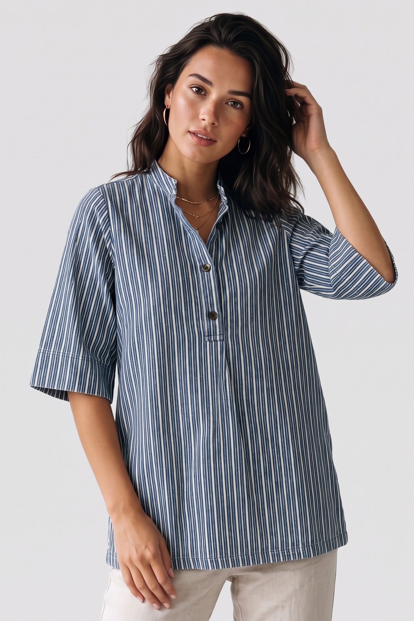GEMINI DENIM DRESS BLUE 1