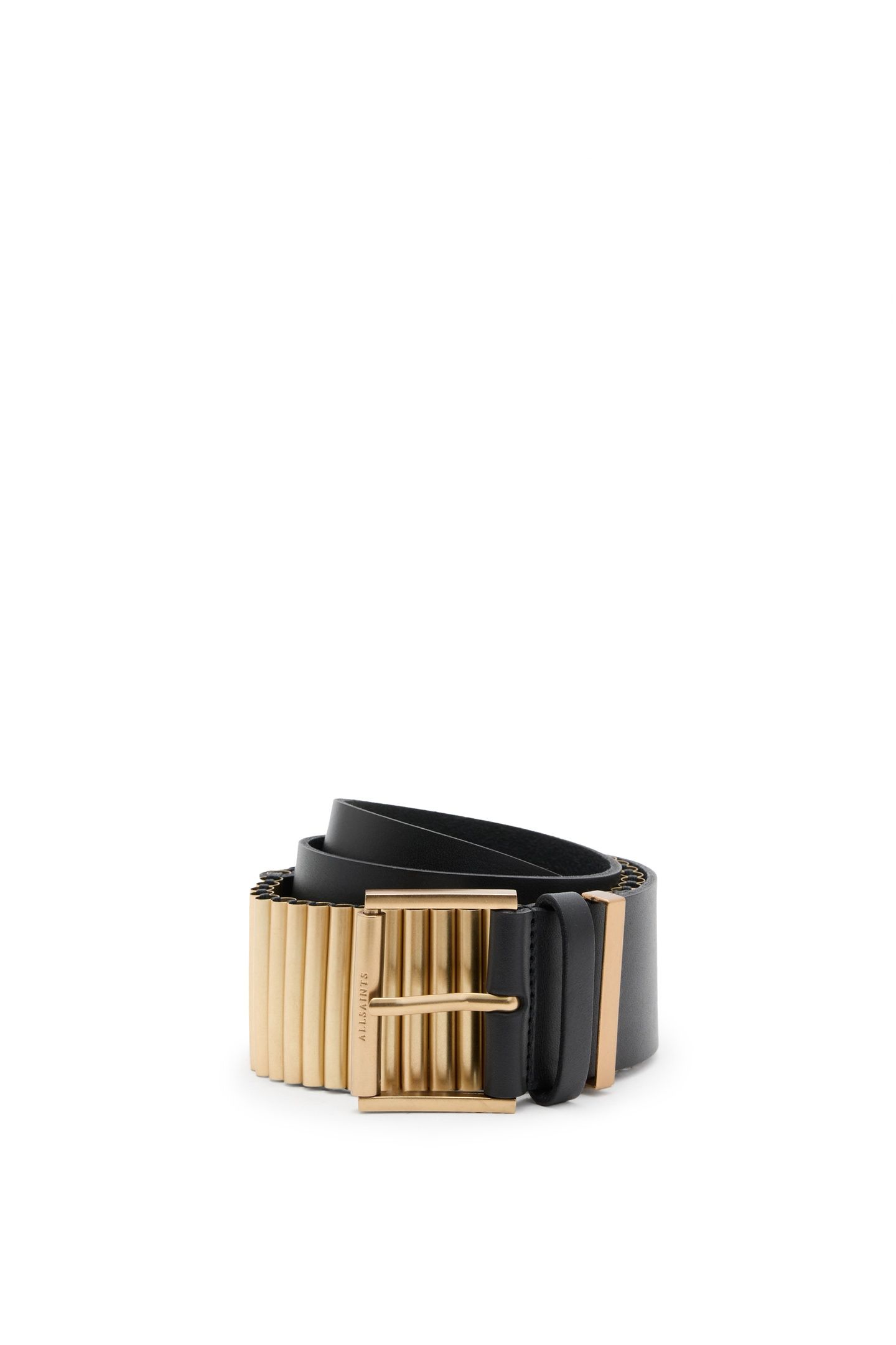 DARCY BELT BLACK/WARM BRASS 1