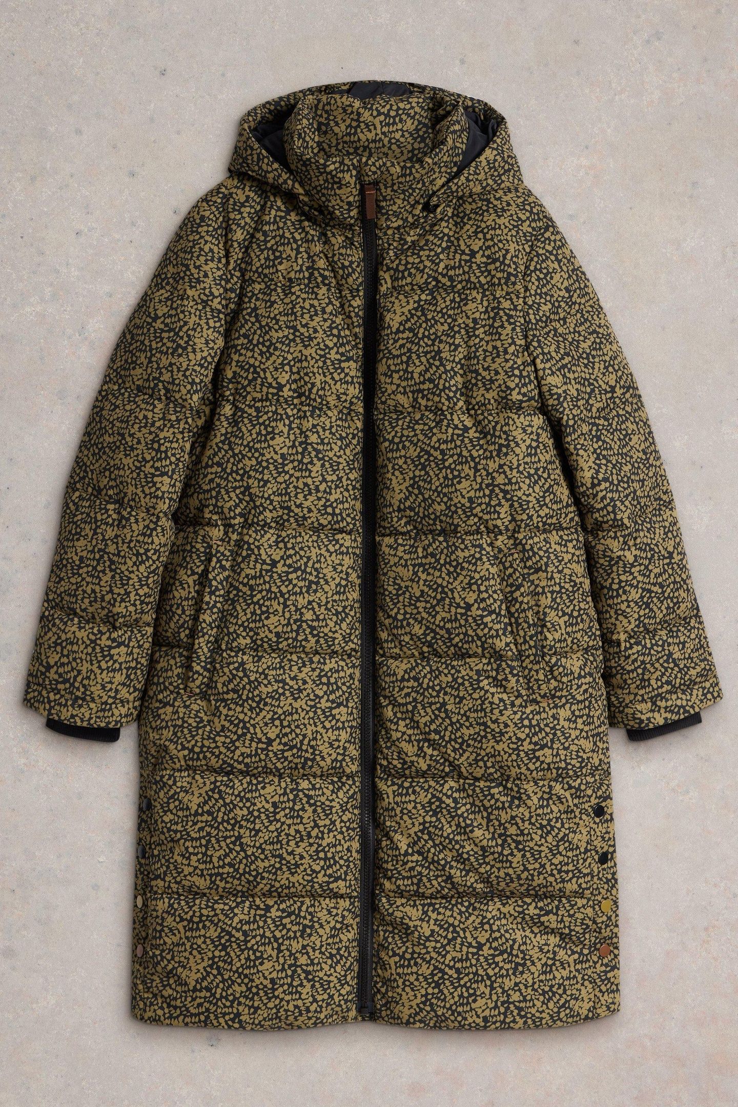 ELYSE QUILTED COAT BLACK PRINT 4