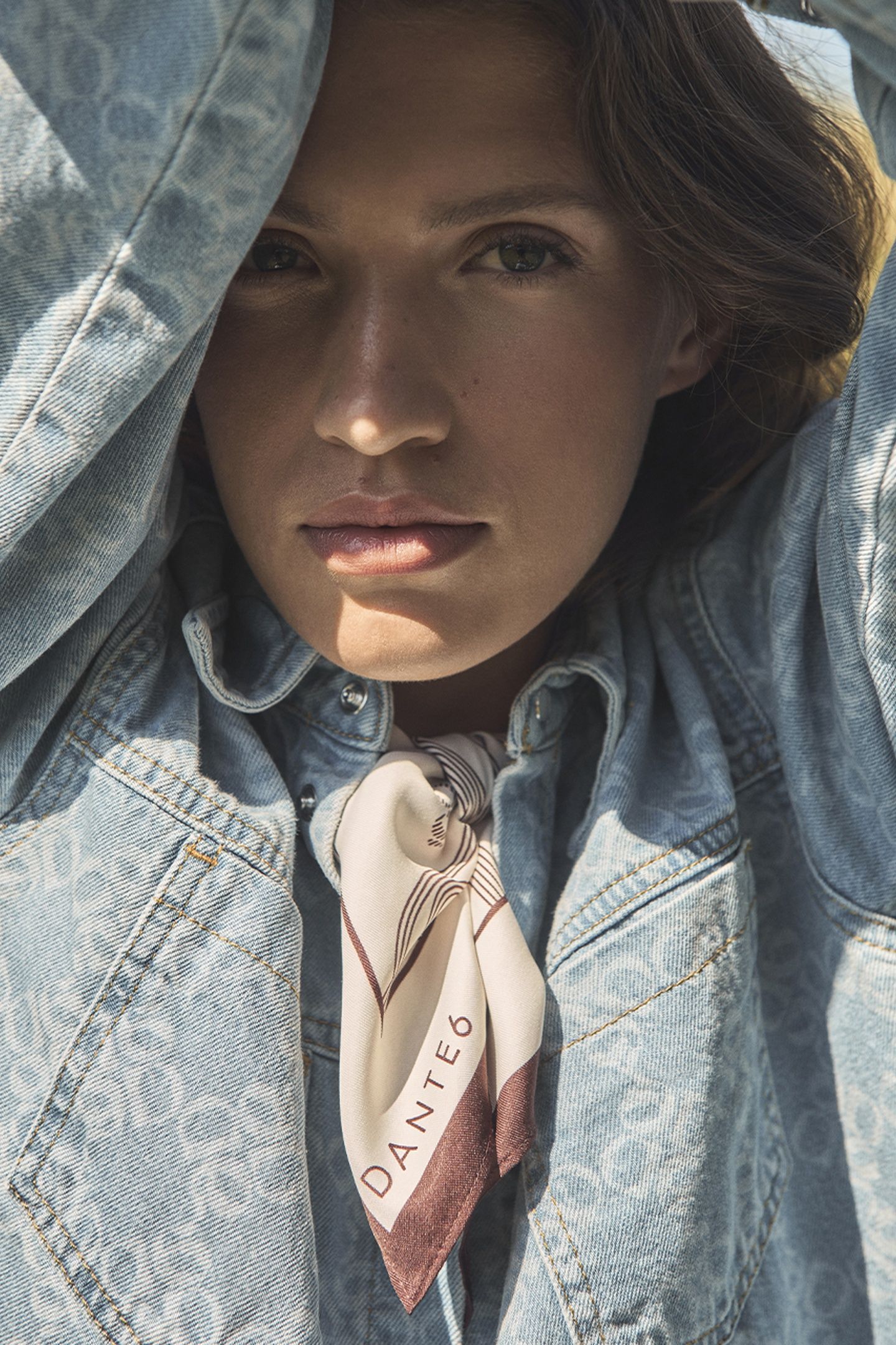LONE MONOGRAM JEANS SHIRT SKYWASH BLUE 7