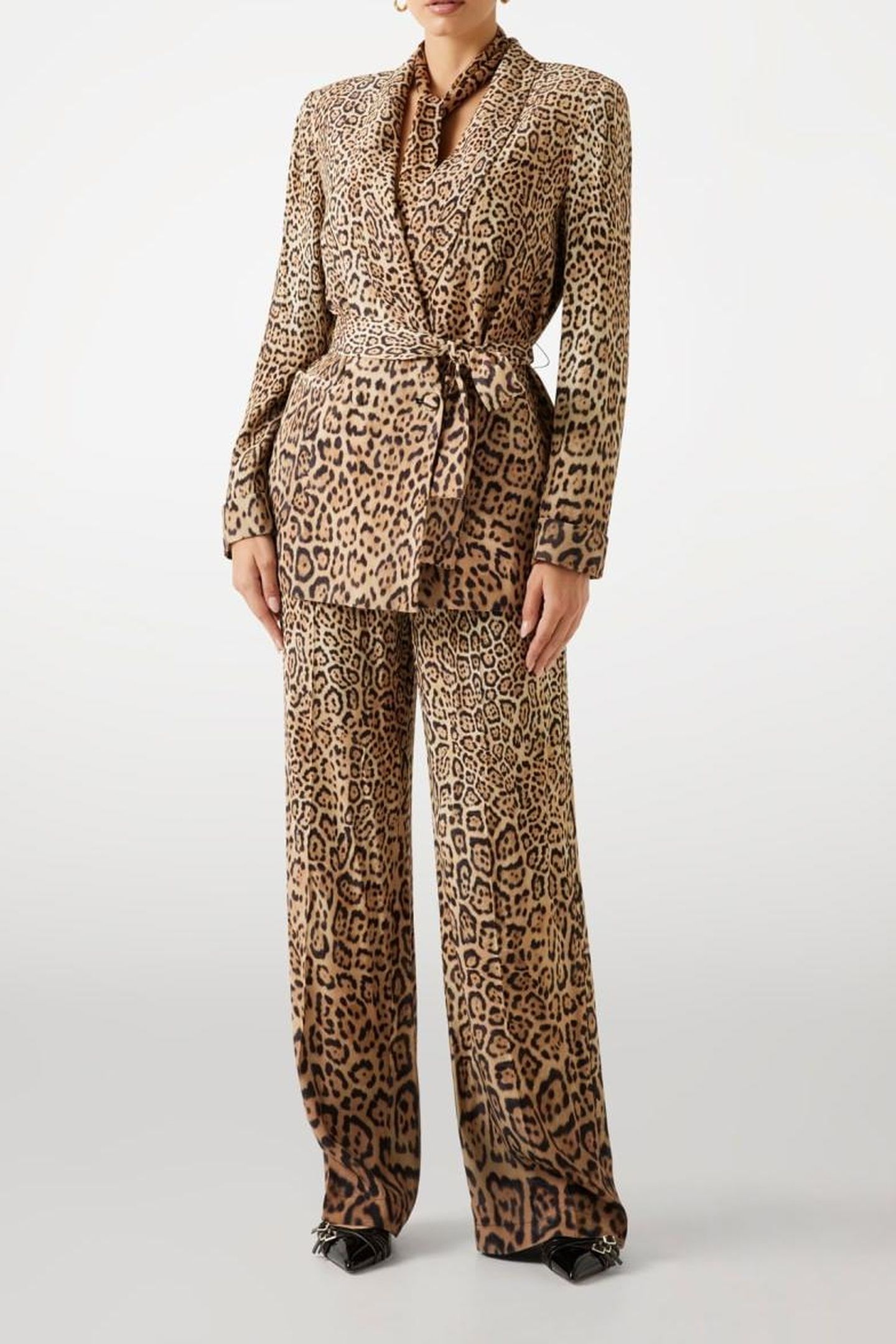AMY WIDE LEG SOLID P CHARMING LEOPARD DEG 1