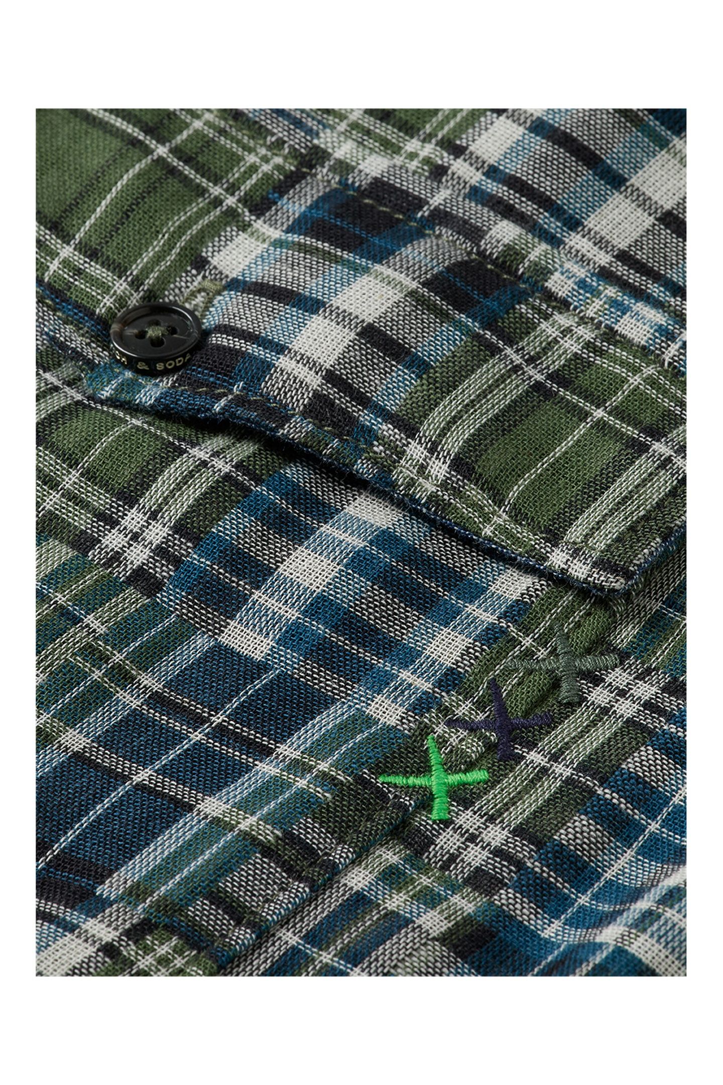 PATCHWORK FLANNEL RELAXED-FIT SHIRT THYME PATCHWORK CHECK 4