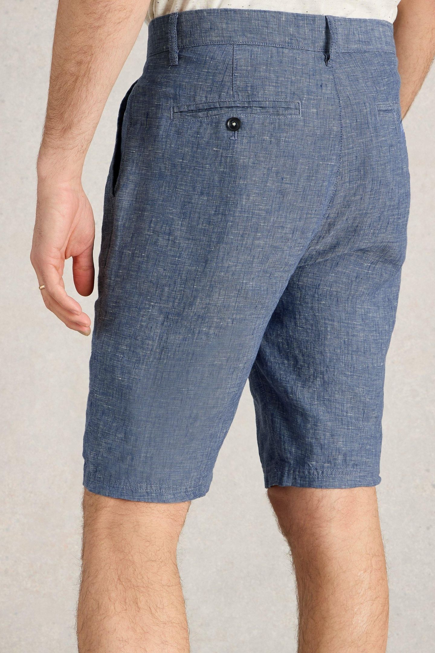 LINEN CHINO SHORT MID BLUE 2