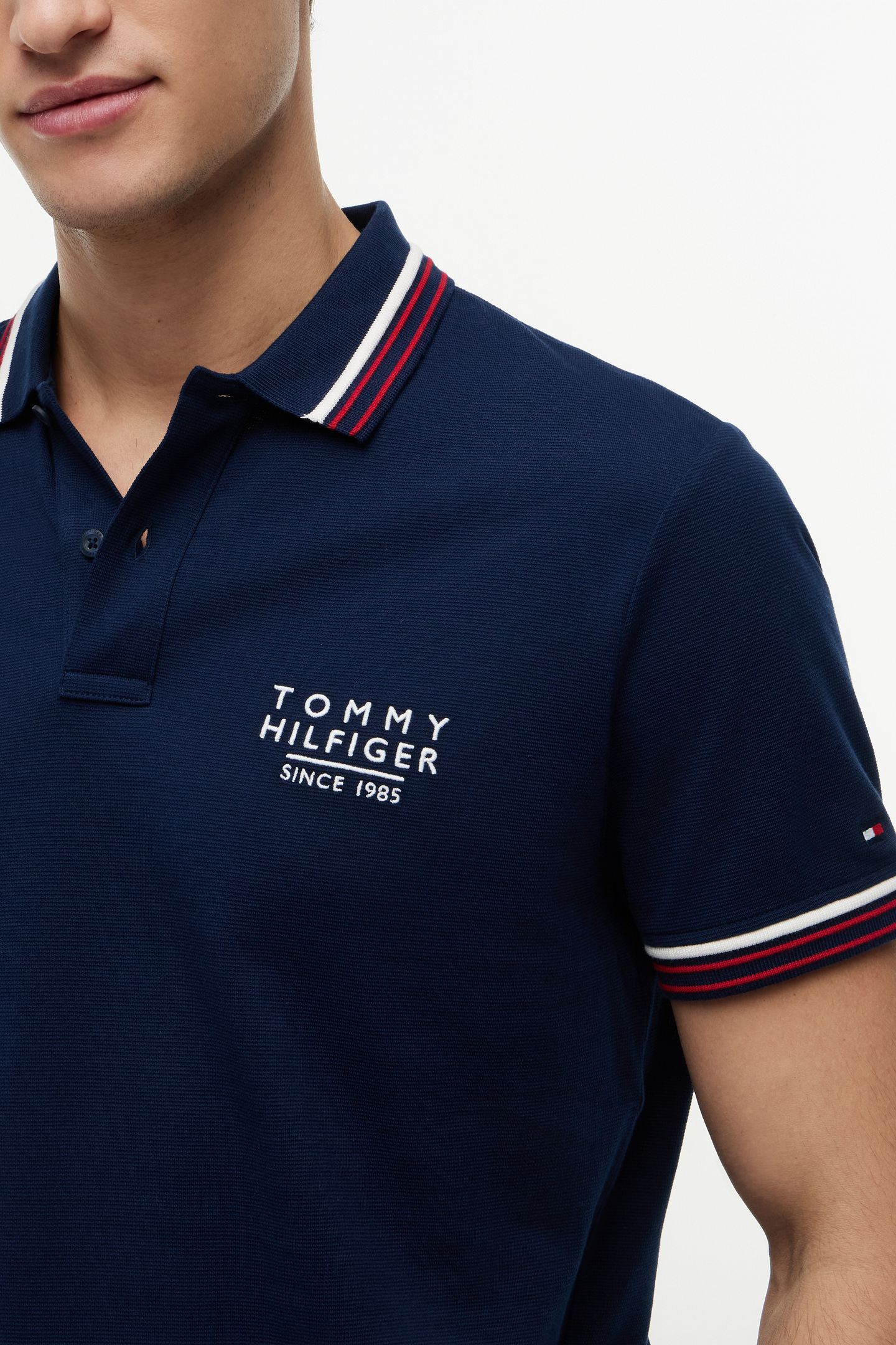 REGULAR FIT SIGNATURE COLLAR POLO SHIRT CARBON NAVY 3