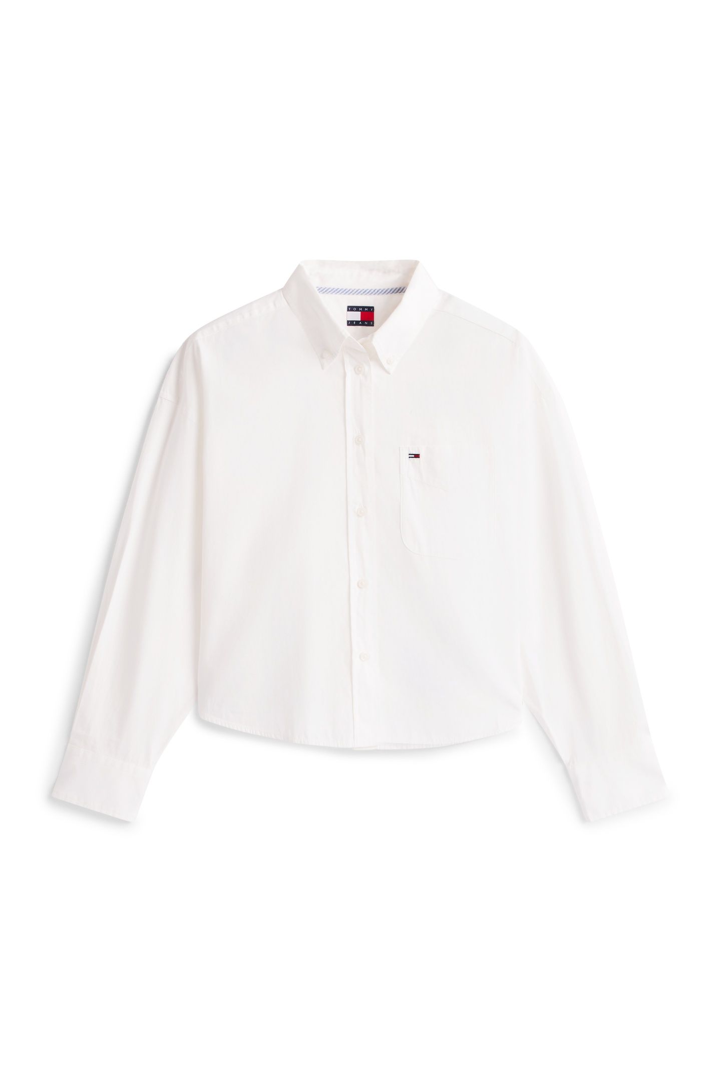 RELAXED FIT CROPPED POPLIN SHIRT ECRU 4