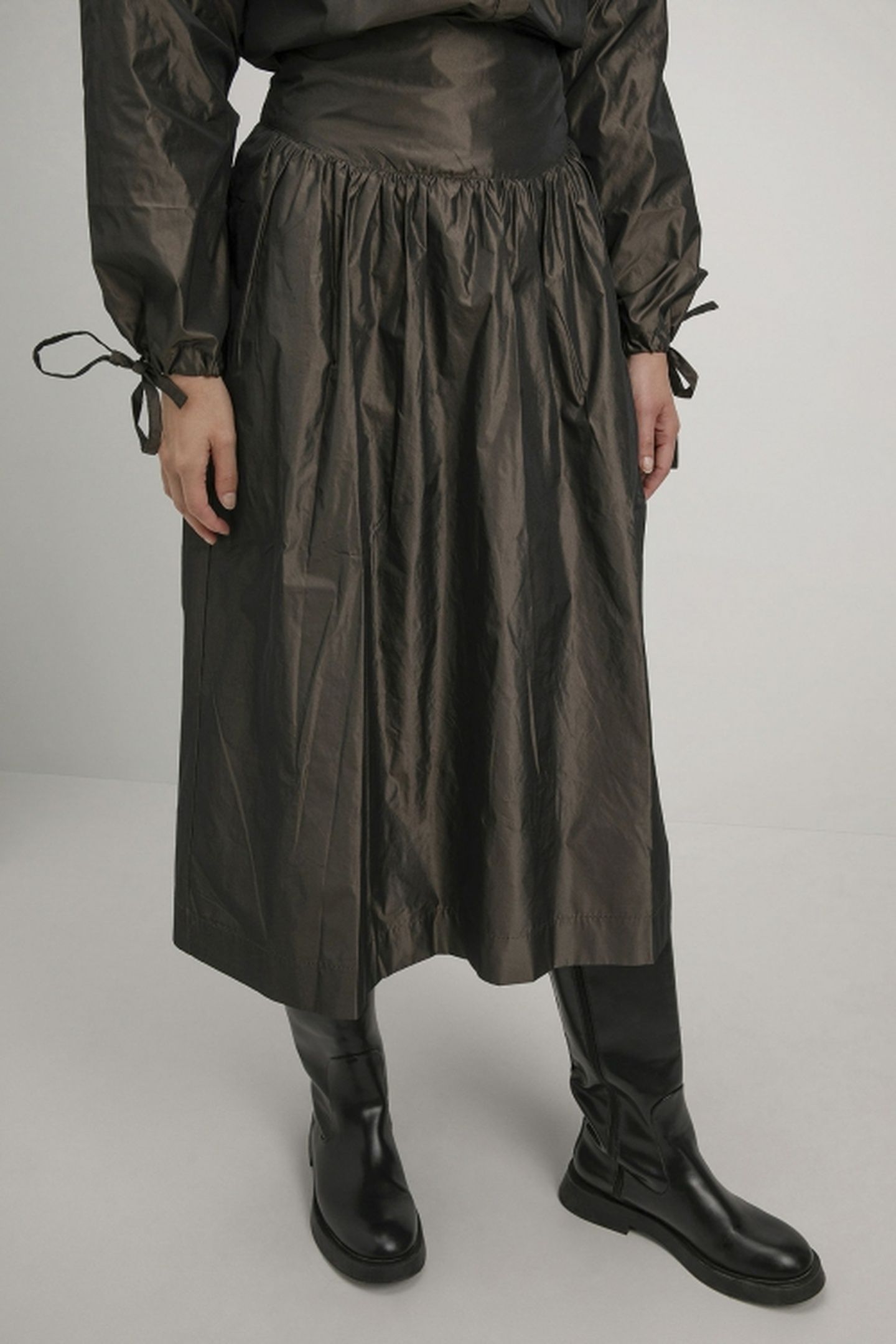 SIENNA SKIRT DARK BROWN MELANGE 2
