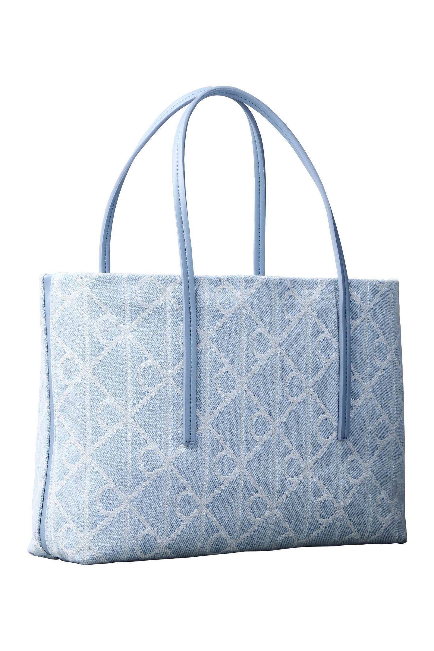EMBLEM ALL-OVER PRINT DENIM SMALL BAG LIGHT WASH 3