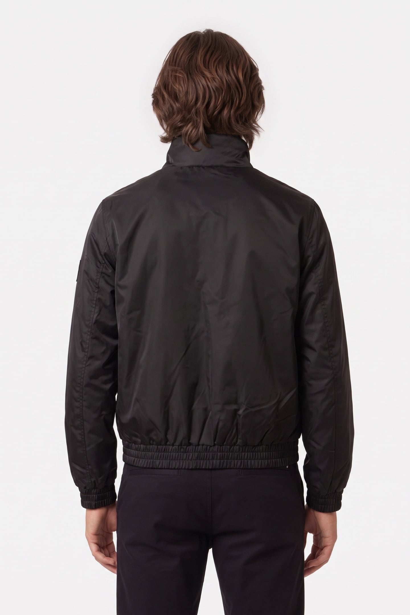 LONG SLEEVE PADDED HARRINGTON BLACK 2