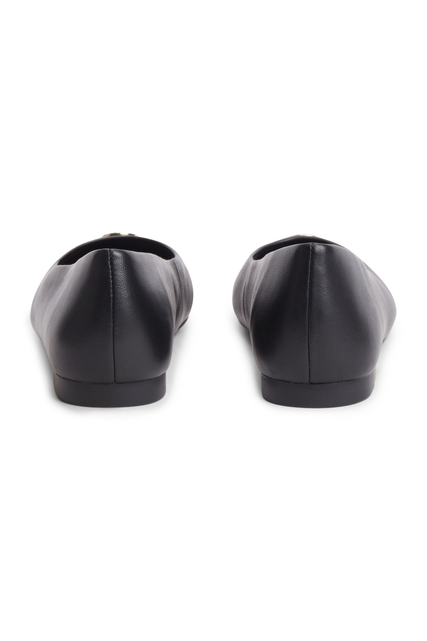 TH PLATE LEATHER BALLERINAS BLACK 4