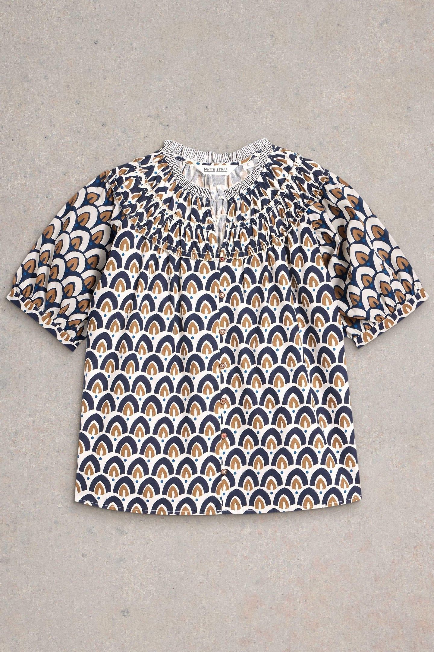 ARIEL MIX PRINT TOP NAVY PRINT 4