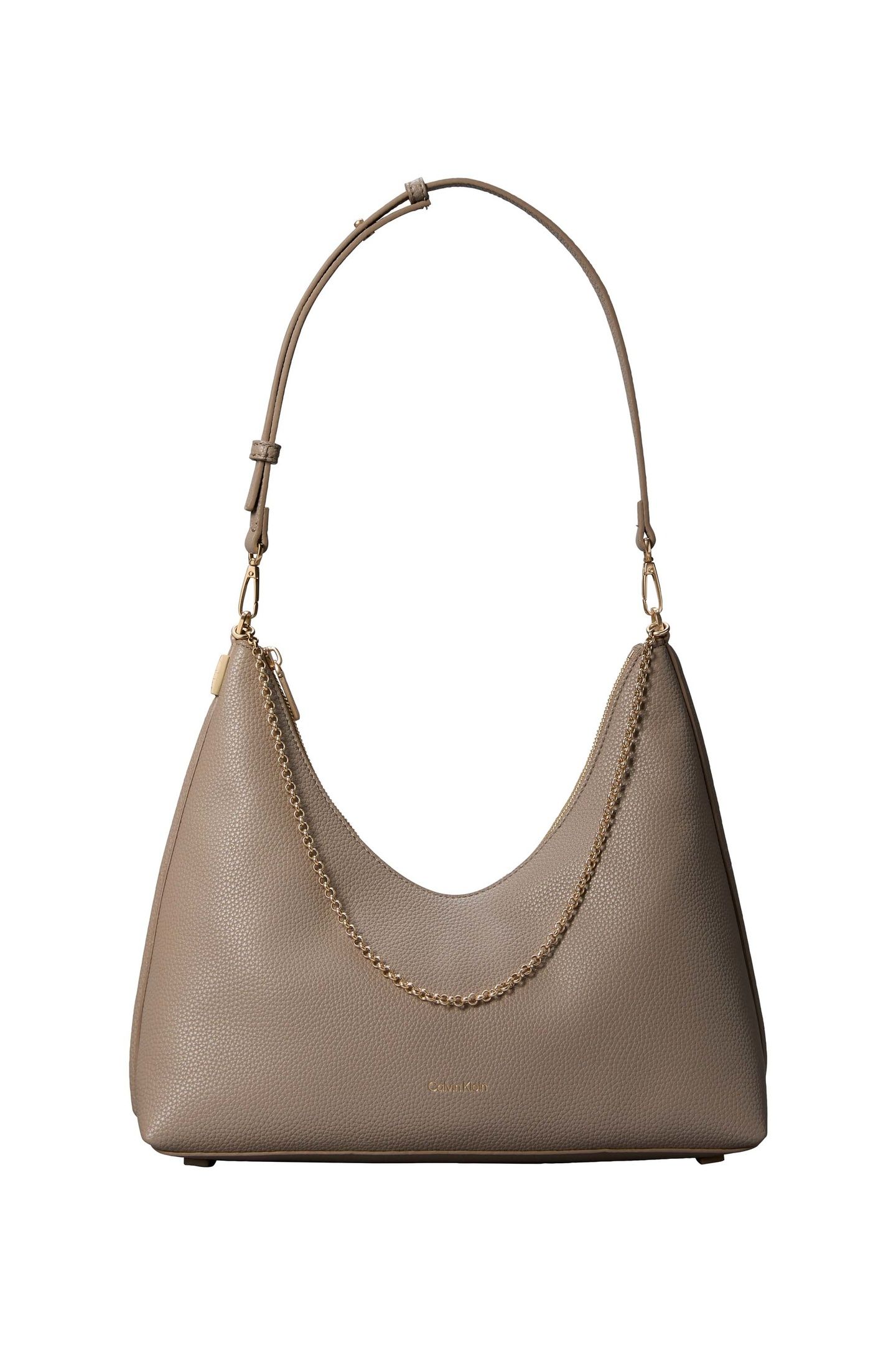 EMBLEM PEBBLE SHOULDER BAG DESERT TAUPE 2