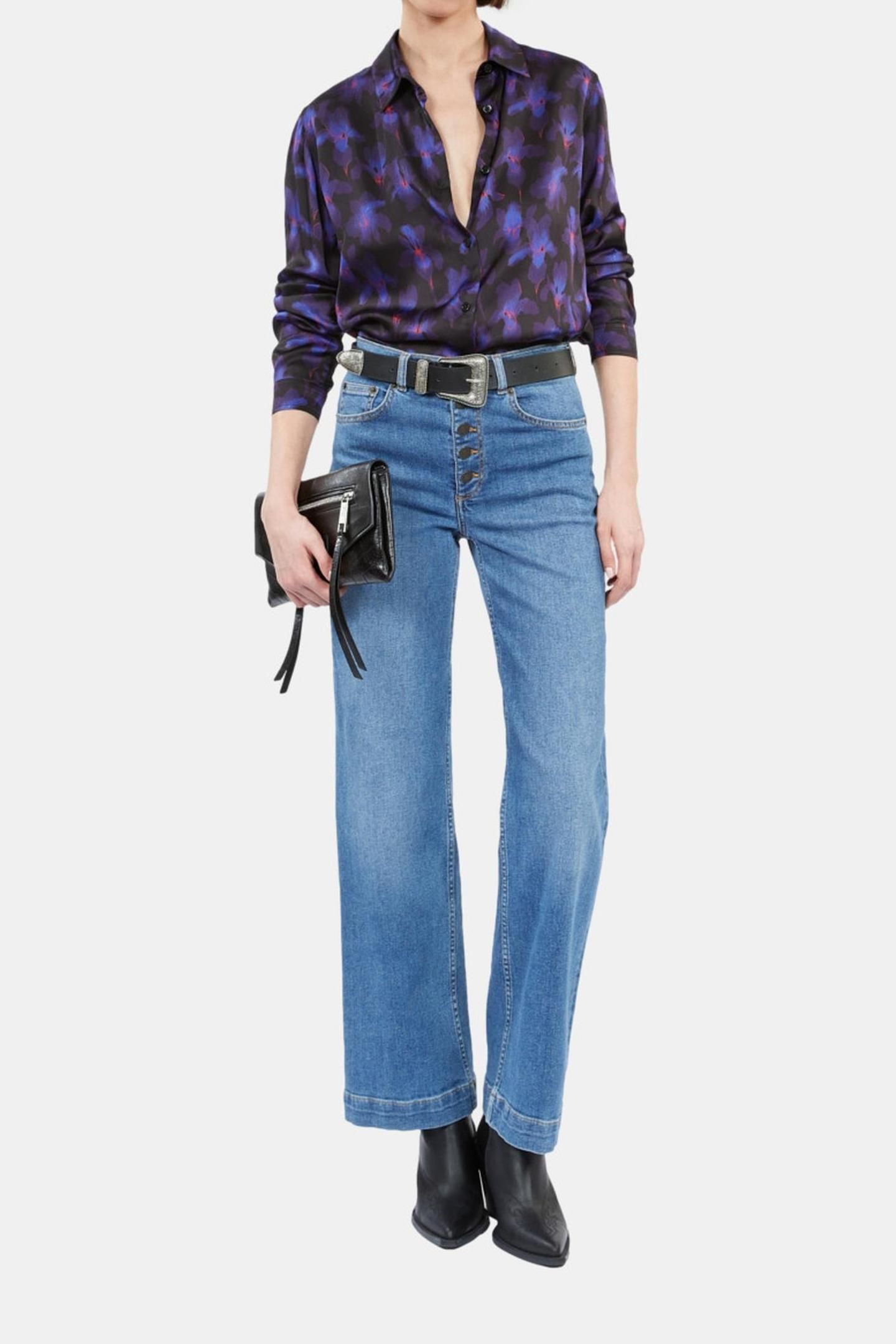 PRINTED LONG-SLEEVED SHIRT BLACK/LIGHTPINK/BLUE 3