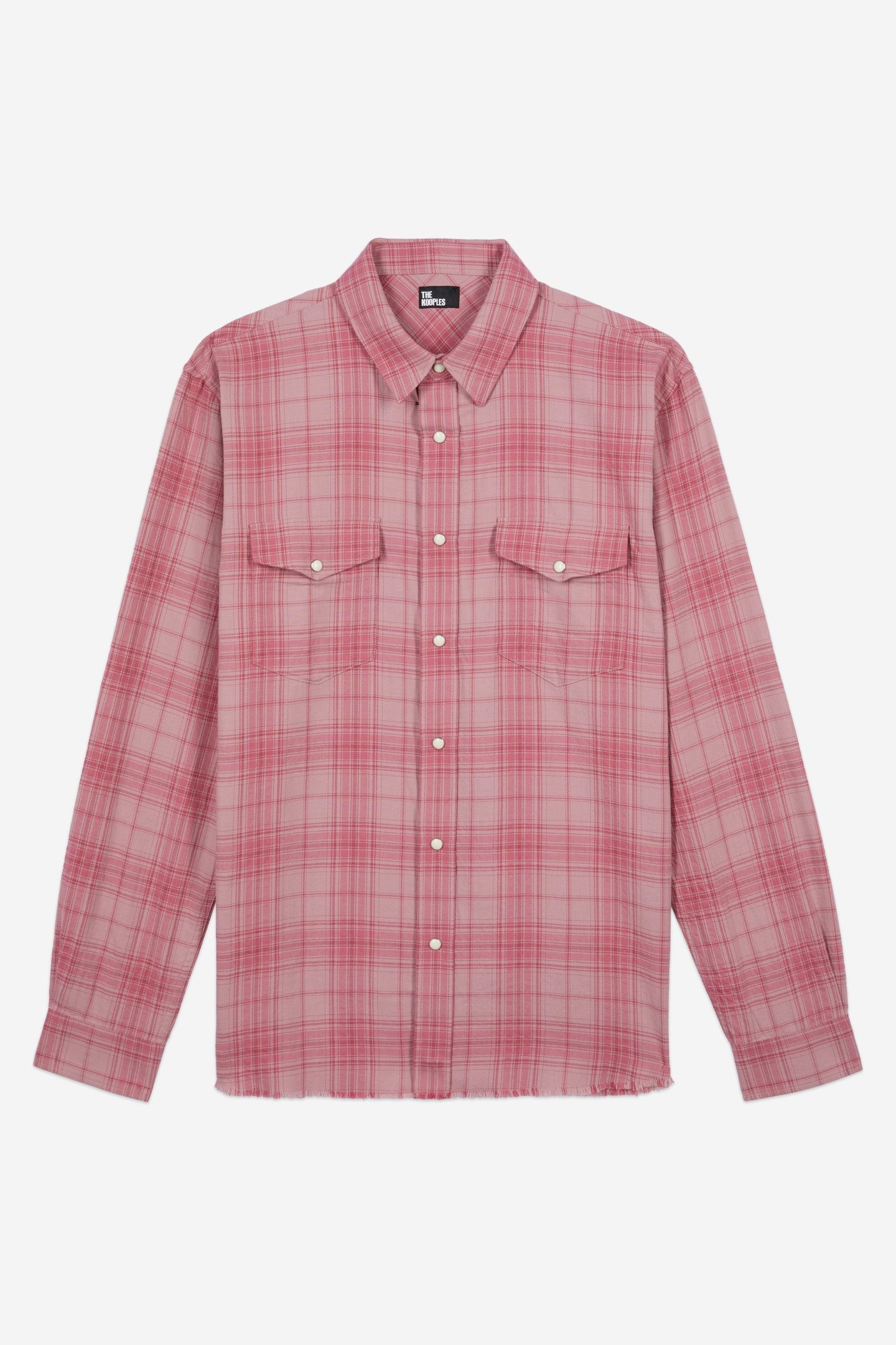 LONG-SLEEVED CHECKED SHIRT PINK WOOD 5