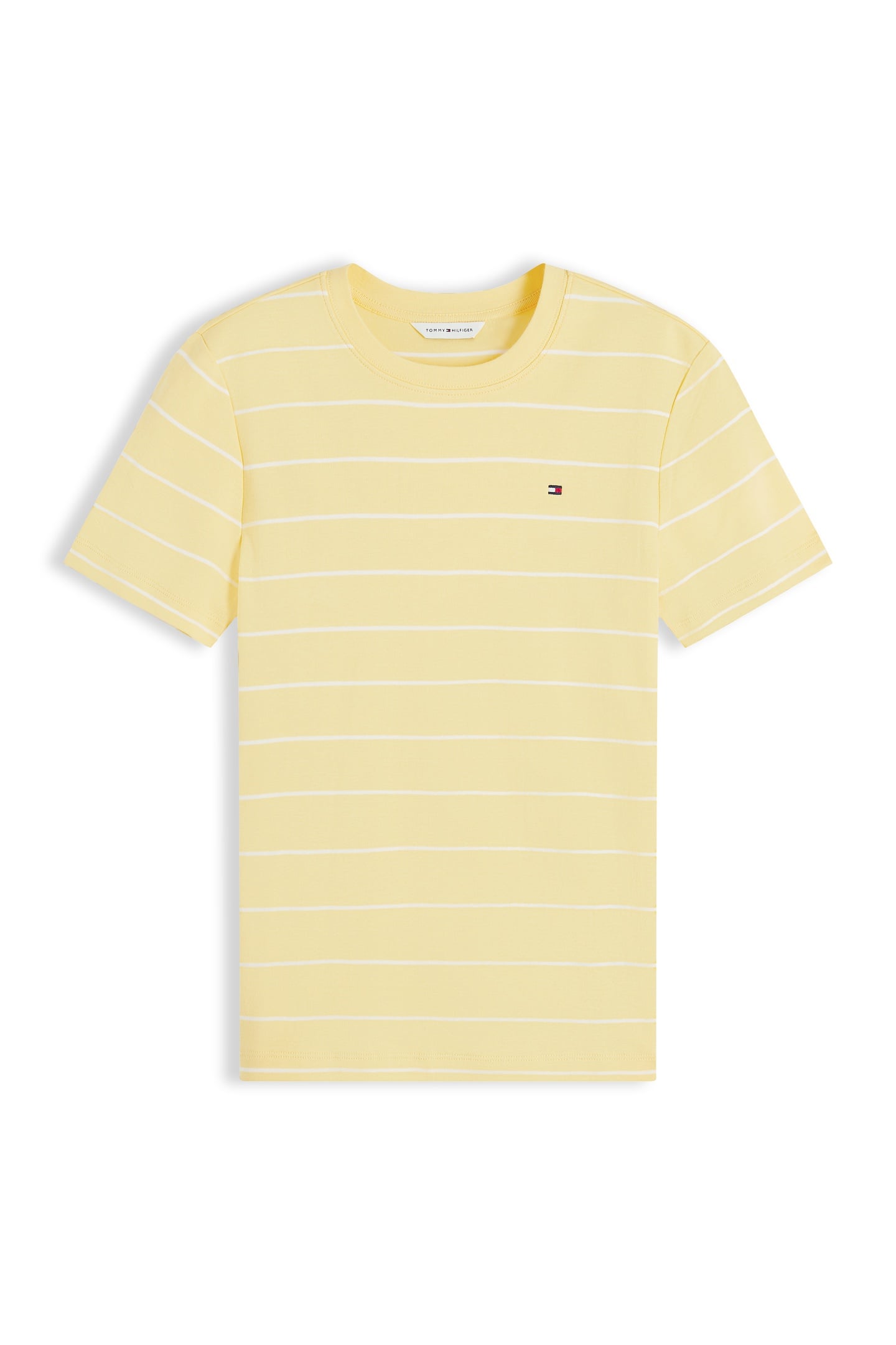 SLIM CODY C-NECK SS FINE CITRONELLA/ECRU 4
