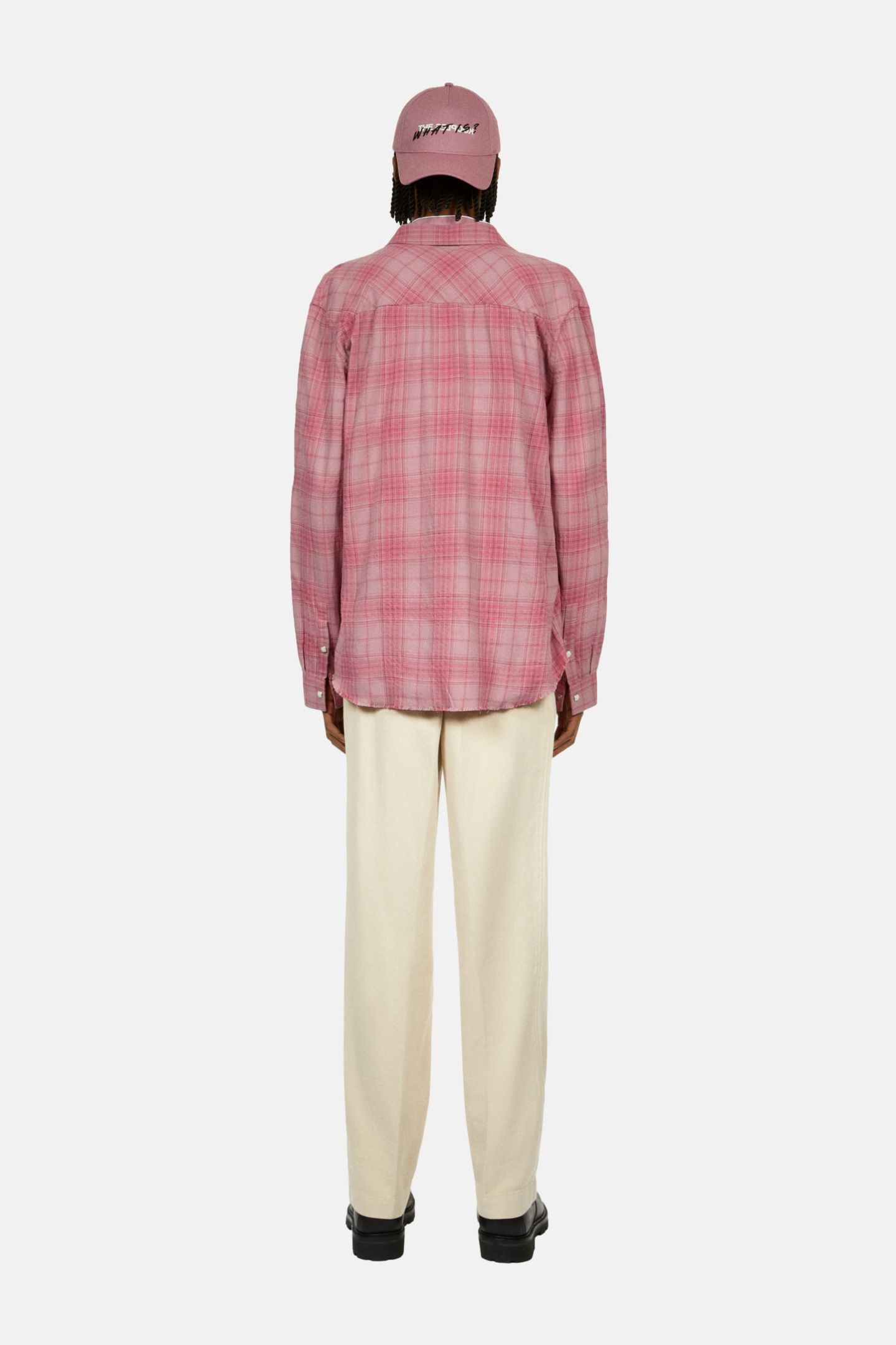 LONG-SLEEVED CHECKED SHIRT PINK WOOD 4