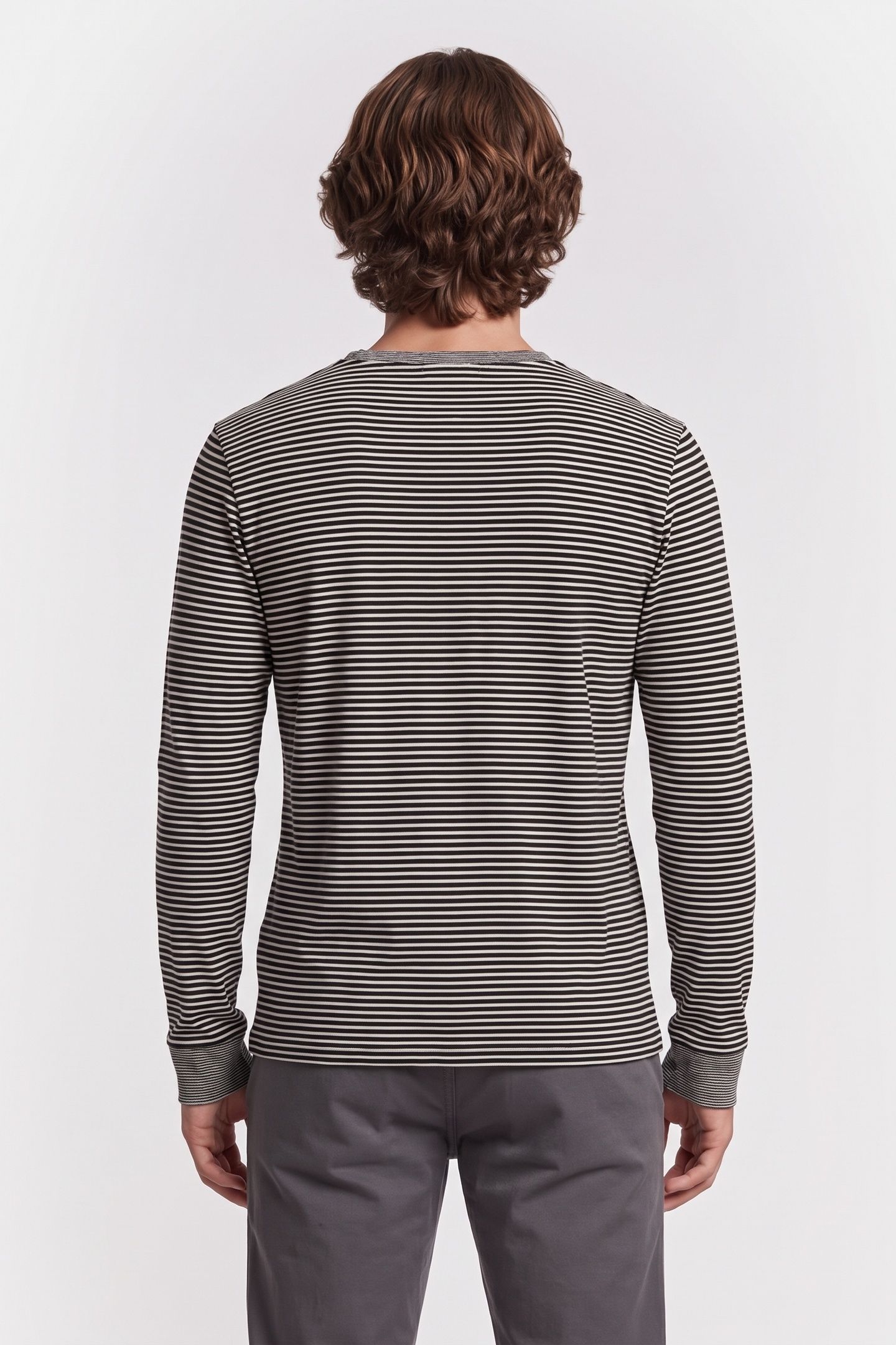 LONG-SLEEVED STRIPED T-SHIRT BLACK / WHITE 2