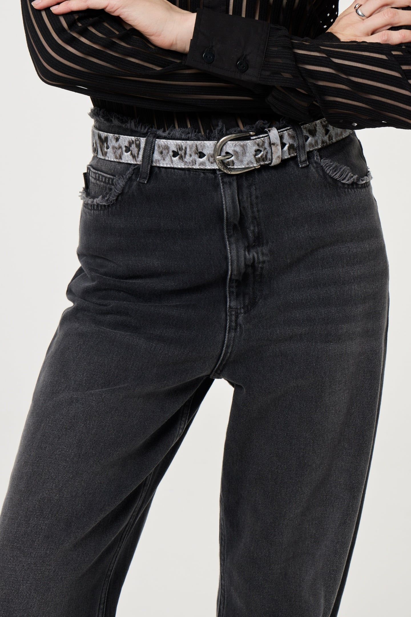 HAIRY BELT ANTRA/BLACK 2