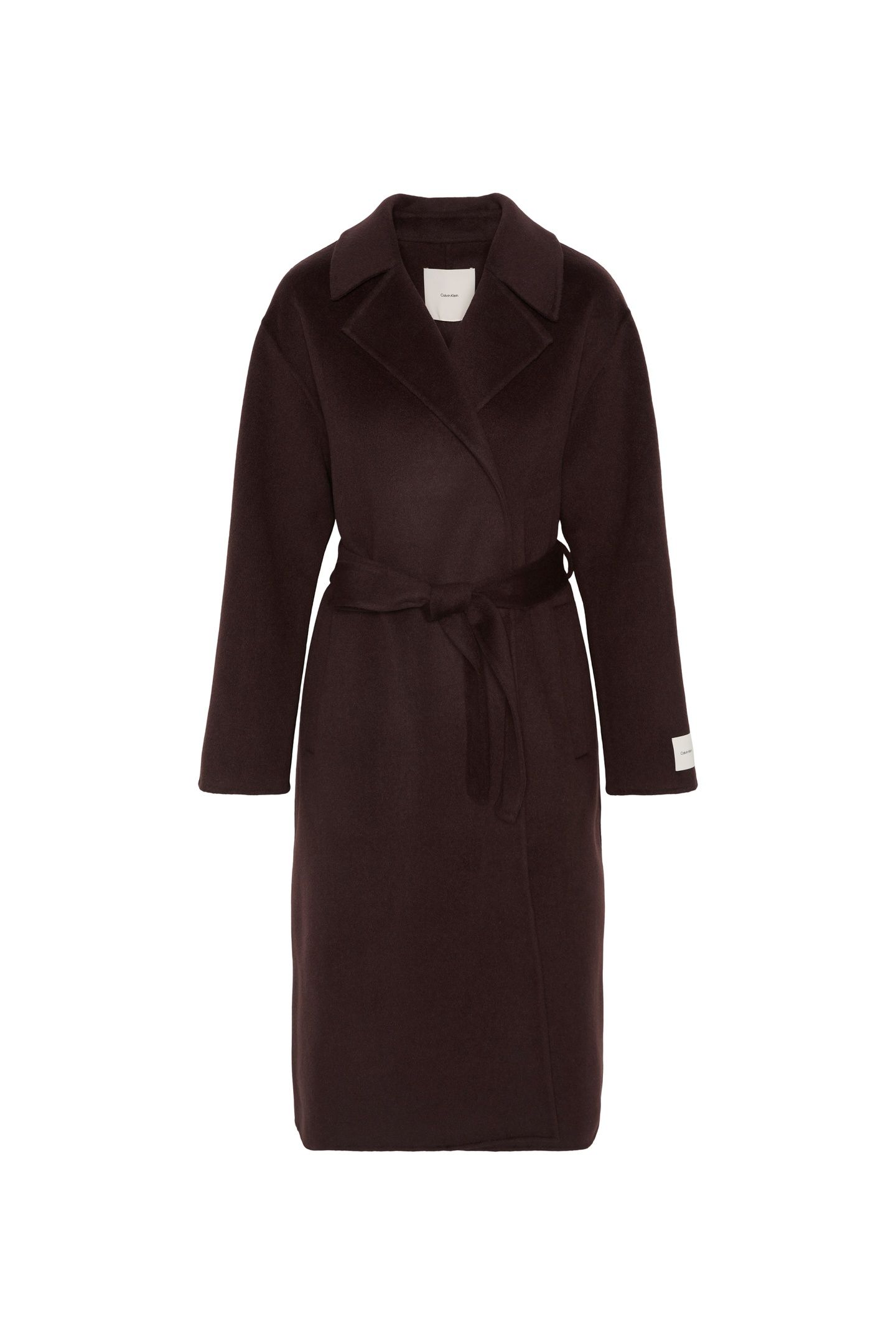 CLASSIC DOUBLE-FACE WOOL WRAP COAT DARK BROWN 4