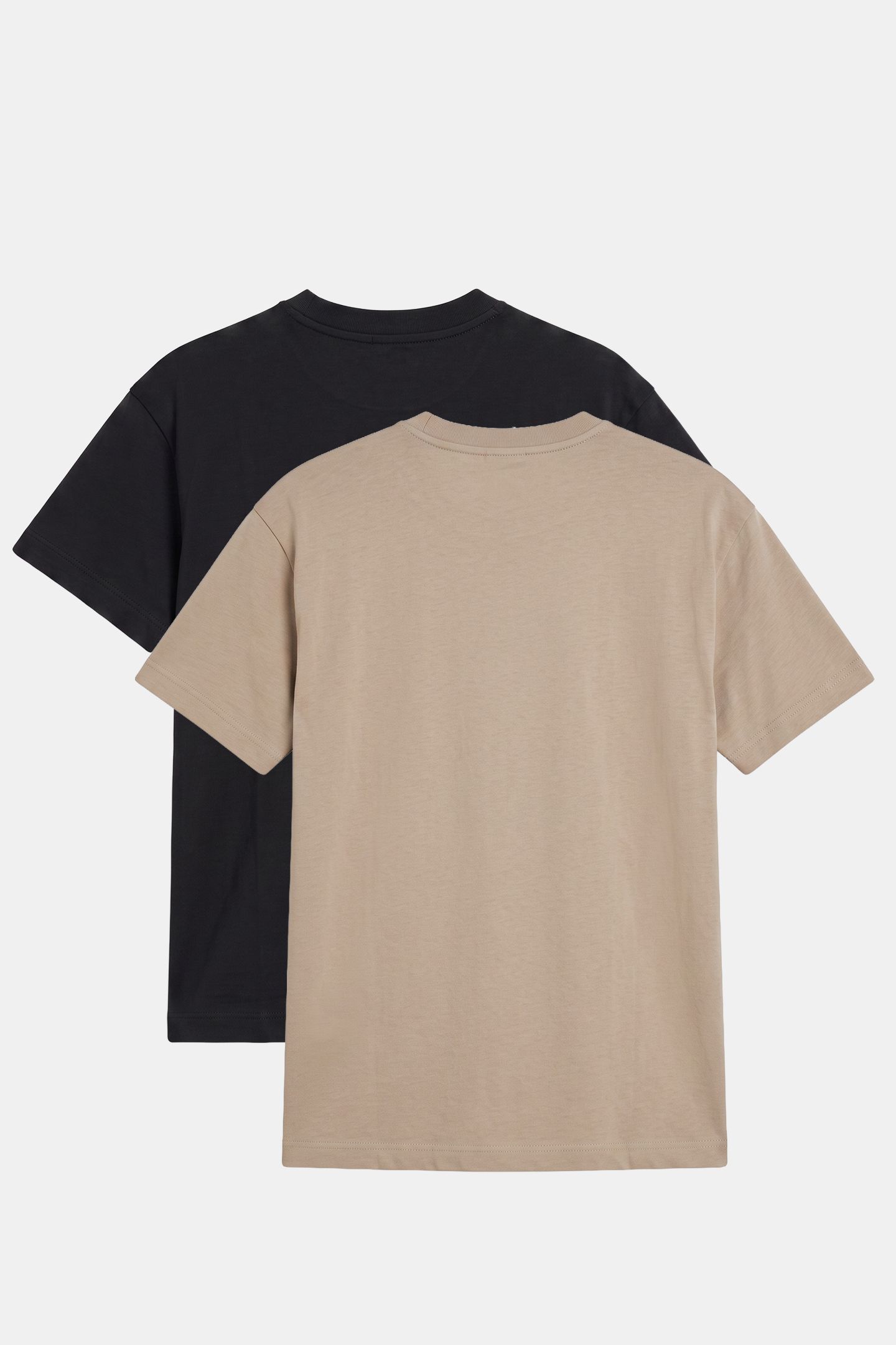 BOYS 2-PACK EMBROIDERED LOGO SHORT SLEEVE SET HUMUS/BLACK 2