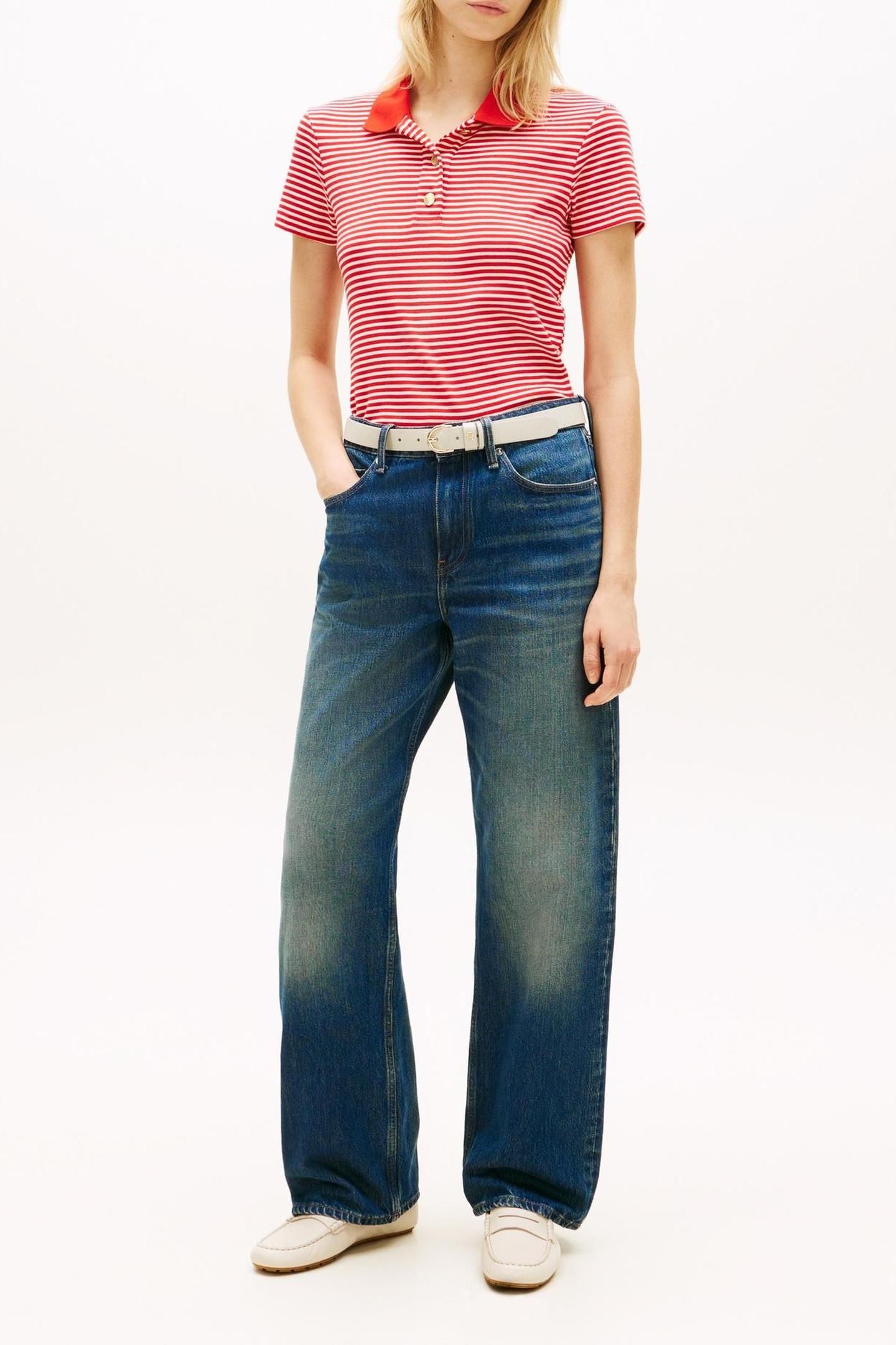 GOLD BUTTON SLIM SS SMALL BRT FIREWORKS/CALICO 2