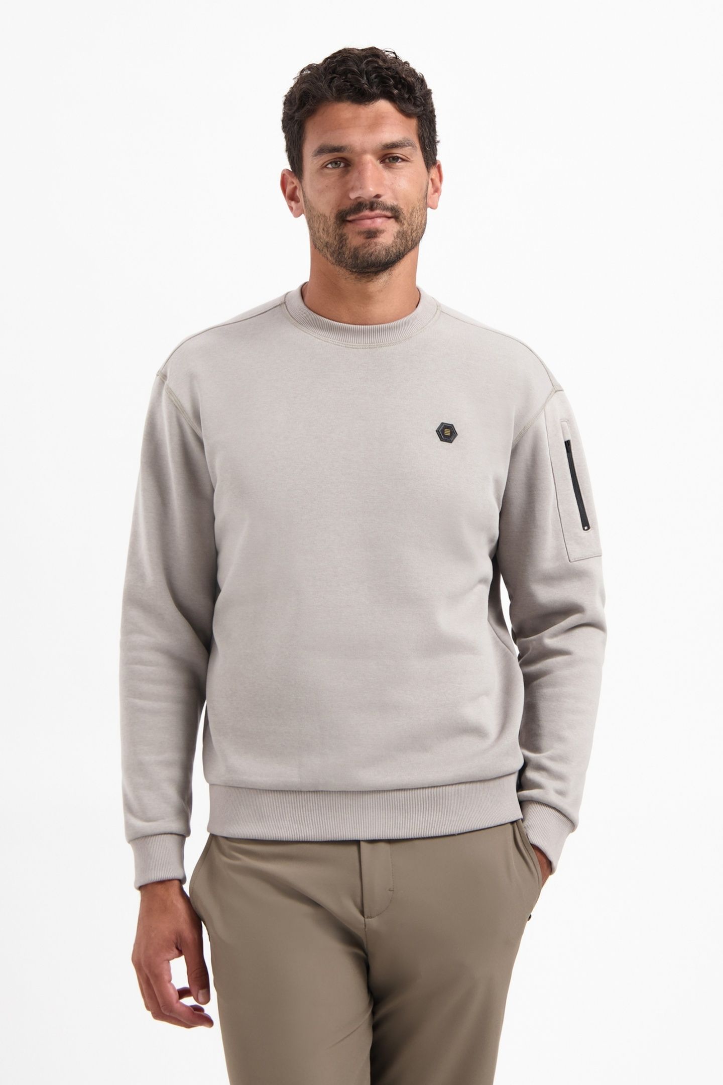SWEATER CREWNECK BRUSHED INSIDE CLAY 1