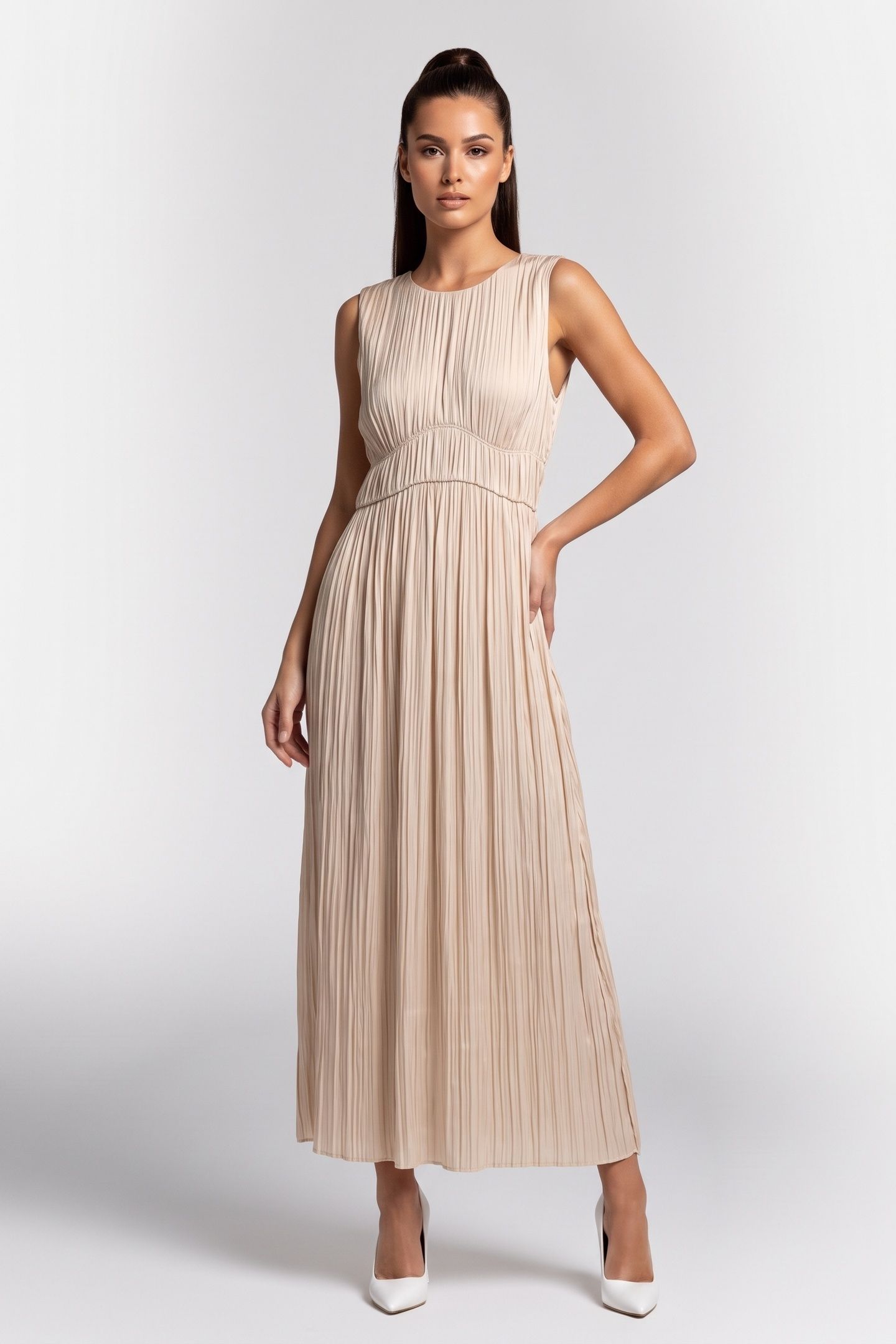 GULLVI SLEEVELESS DRESS BEIGE 1