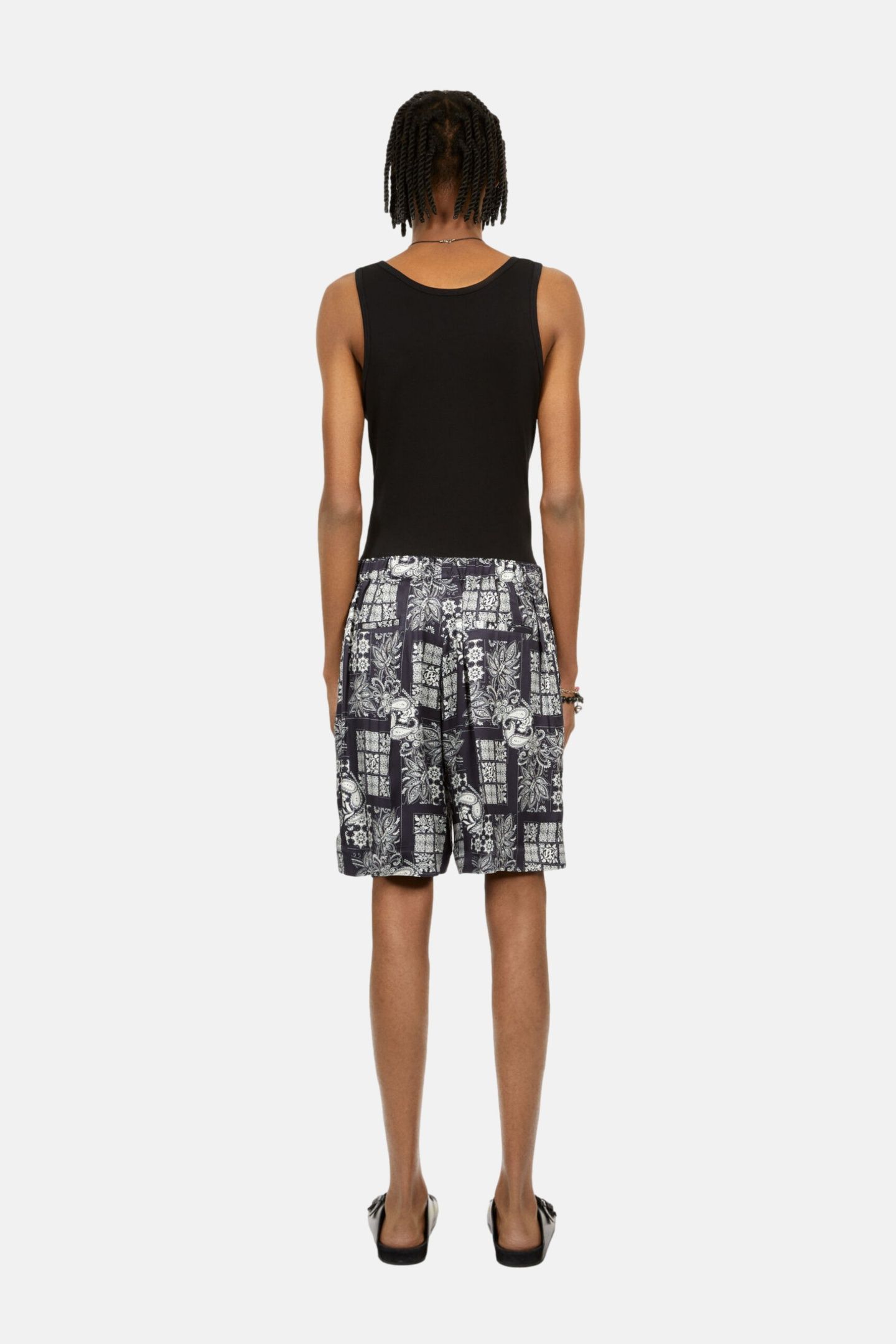 SHORTS WITH ELASTIC WAIST NAVY/WHITE 4