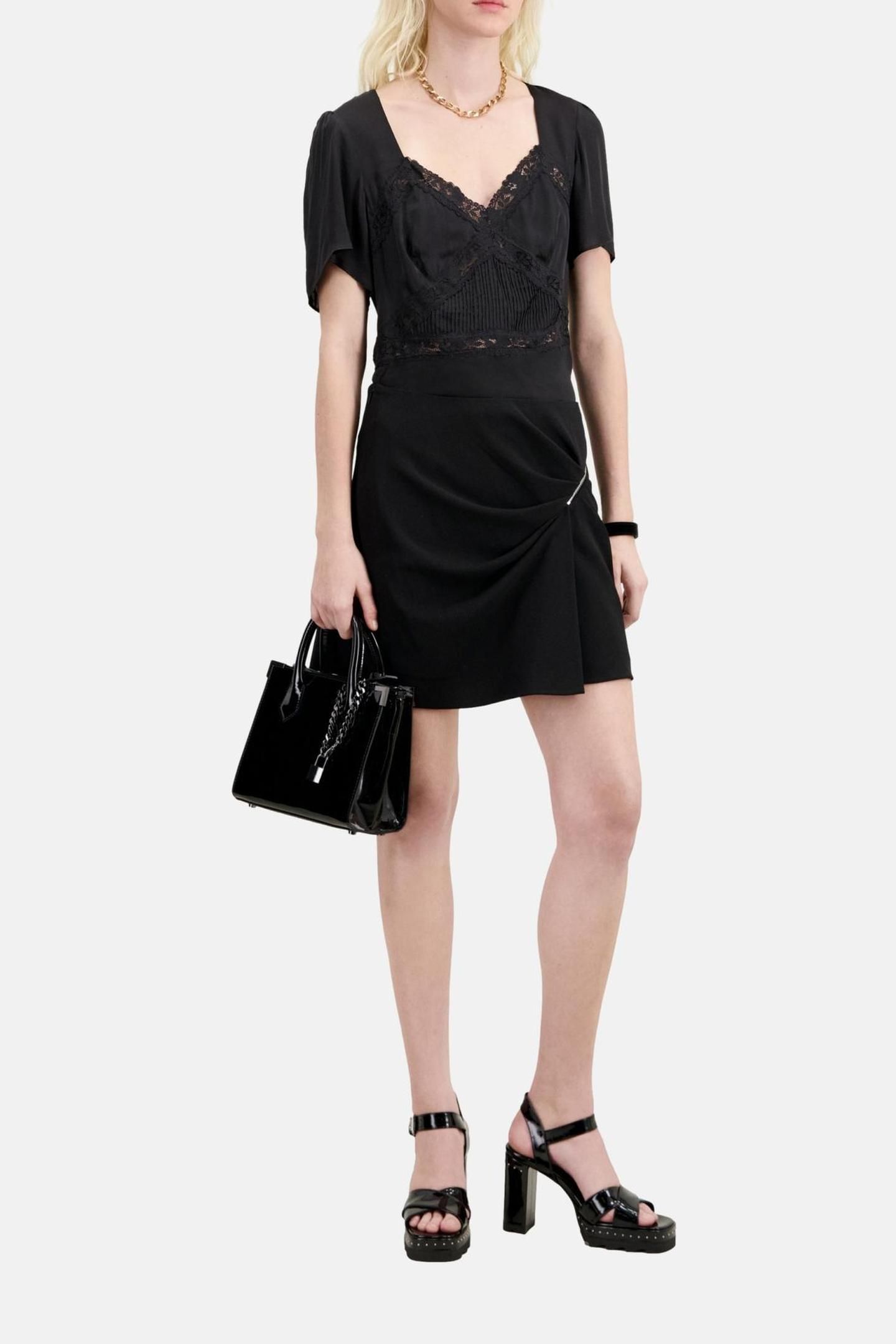 MININ JUMPER ZIP FANTASY DRAPEE BLACK 2