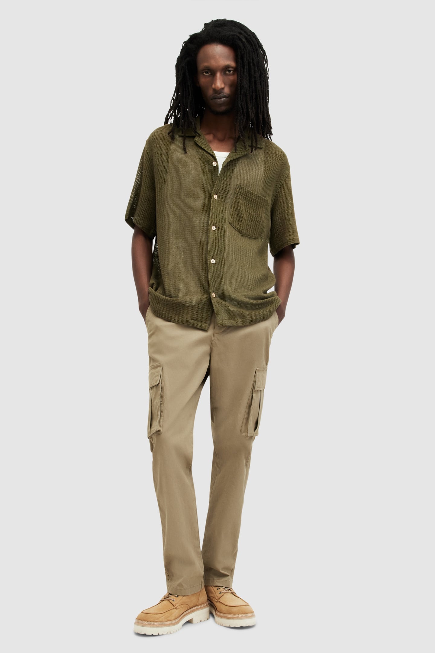 SORTIE SS SHIRT ASH KHAKI GREEN 1
