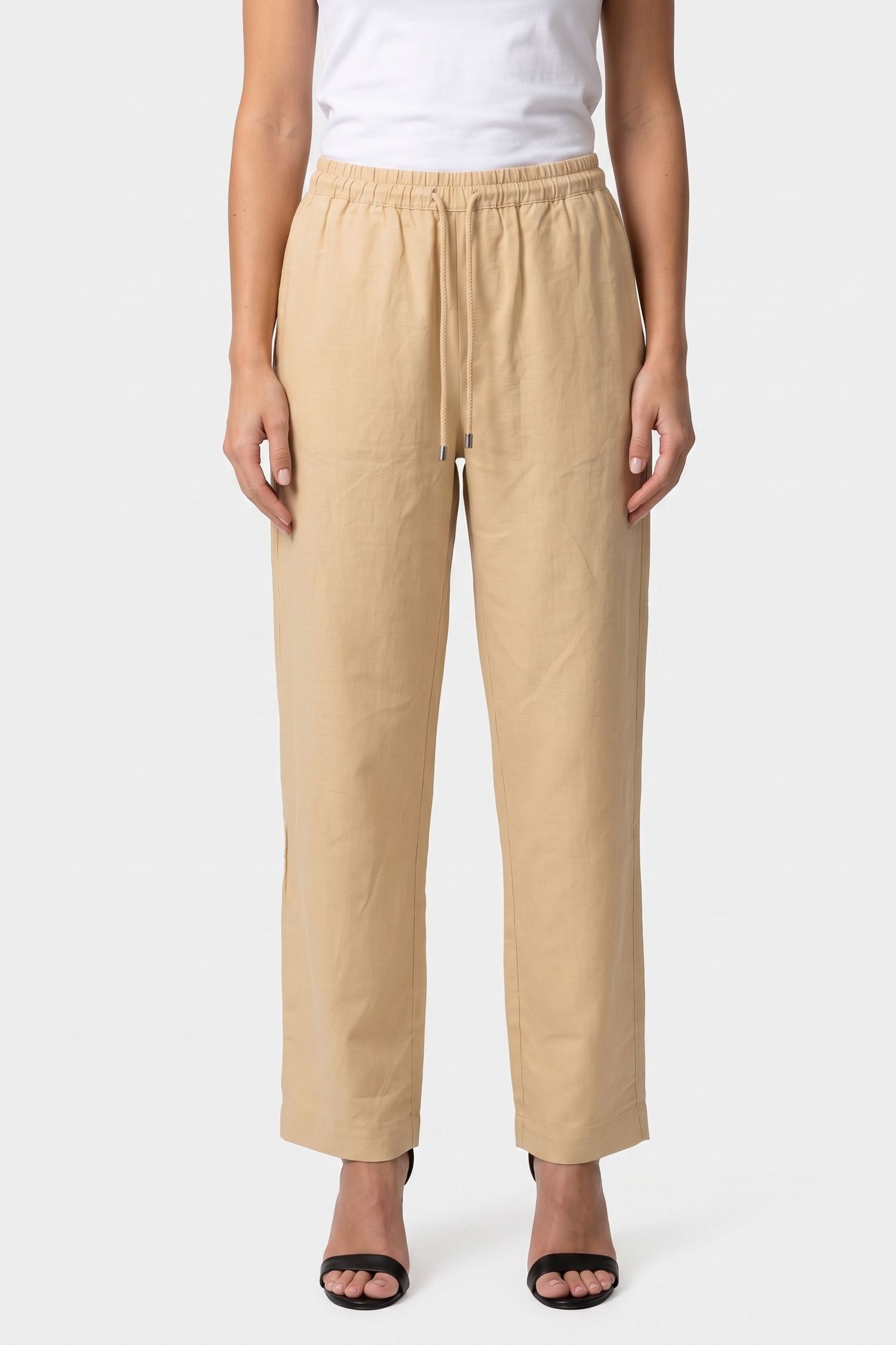 TIDE TENCEL LINEN TROUSERS YELLOW 1