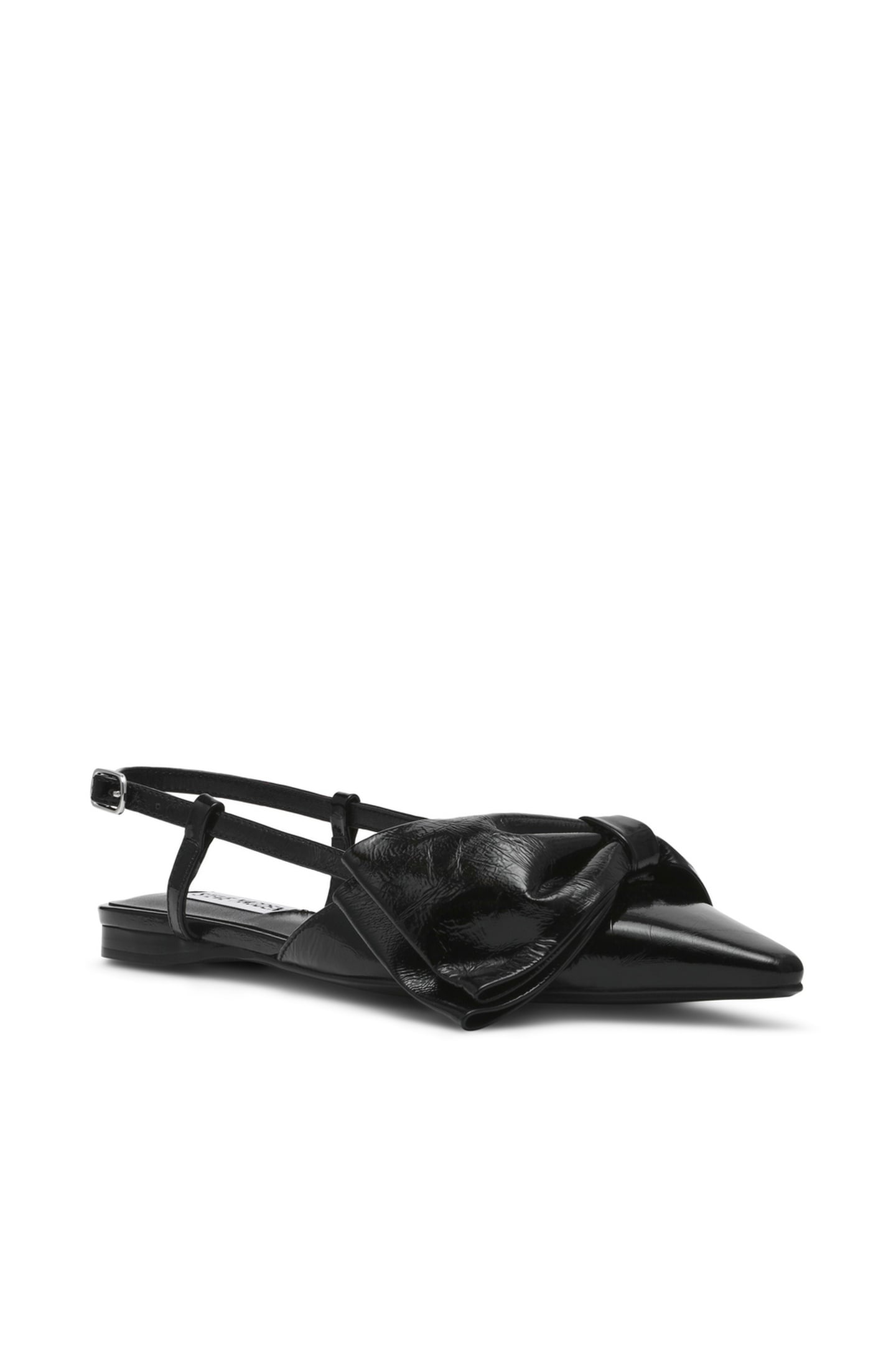 DAZZLED FLAT SHOES BLACK LEATHER 1