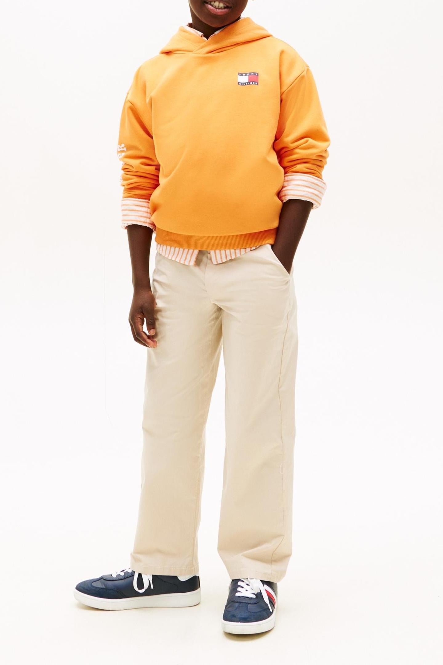 BOYS WAVY FLAG HOODIE LUSH ORANGE 1