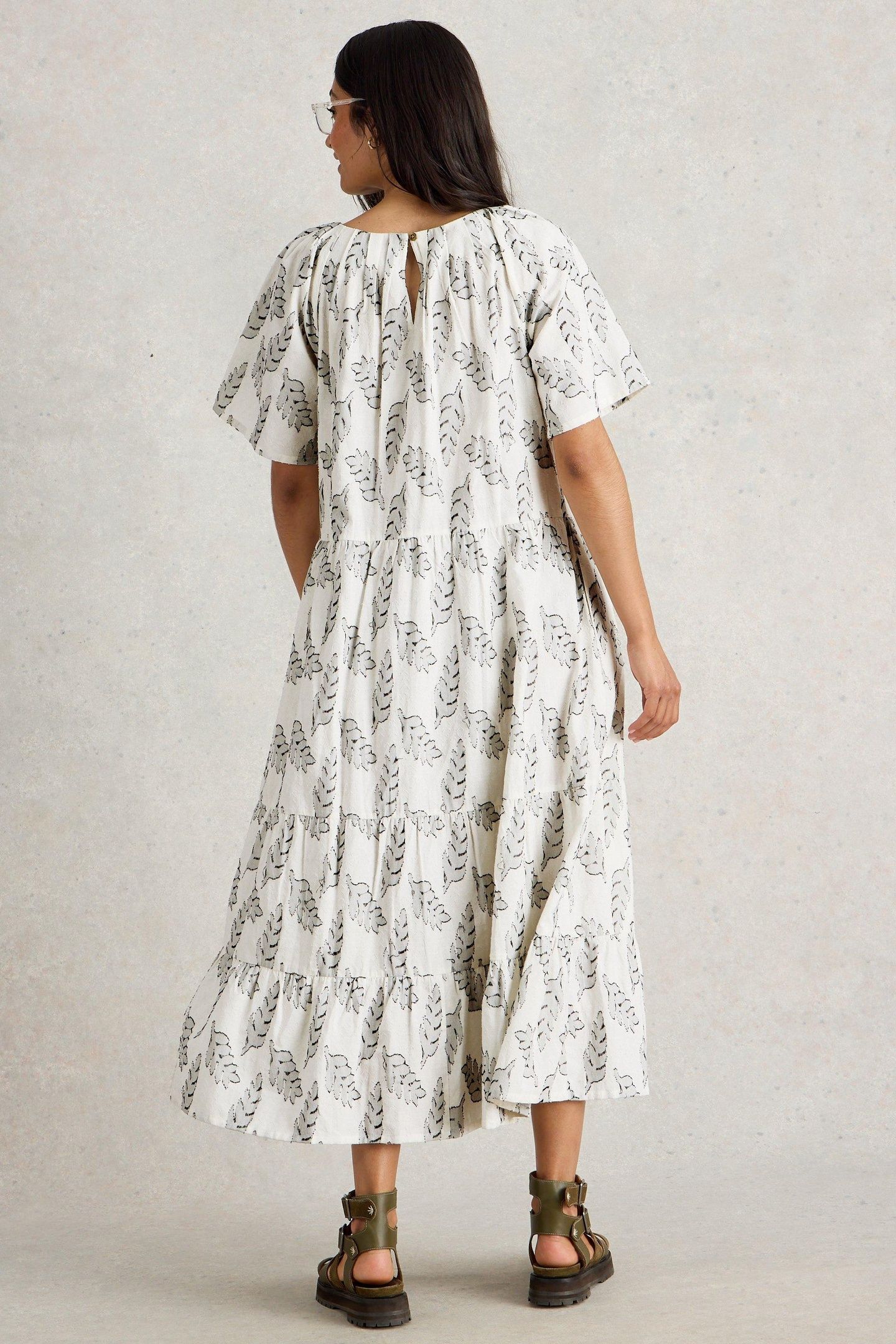 SPRUCE JAQUARD DRESS WHITE MULTI 3