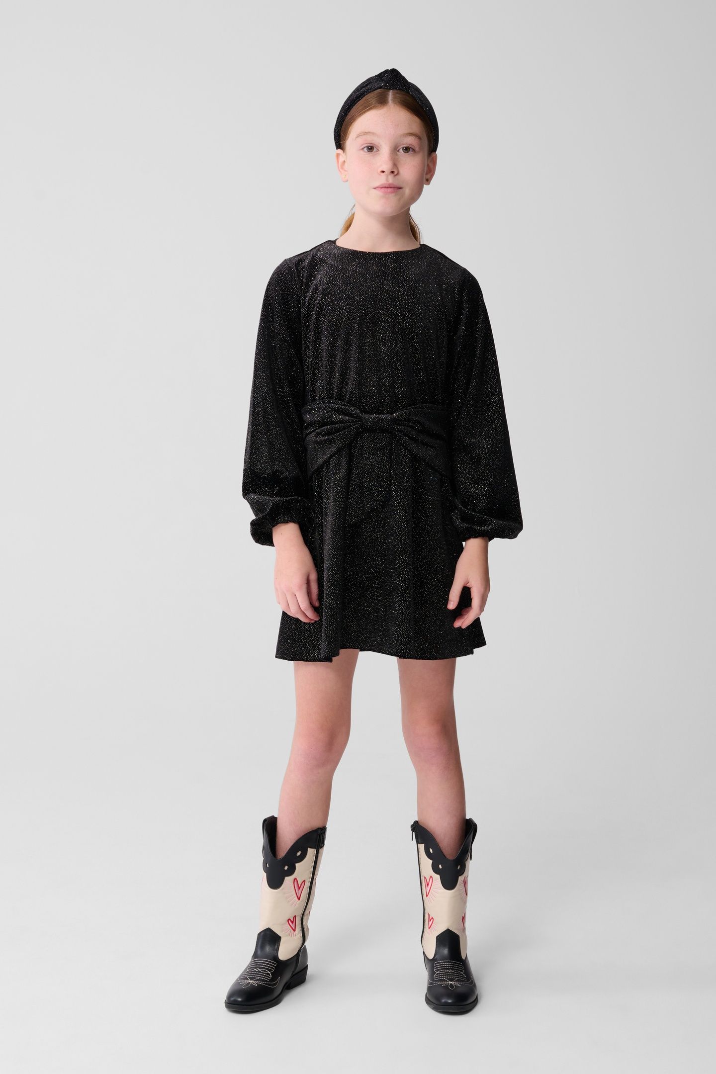 GAM-SBVELVET BOW DRESS BLACK 2