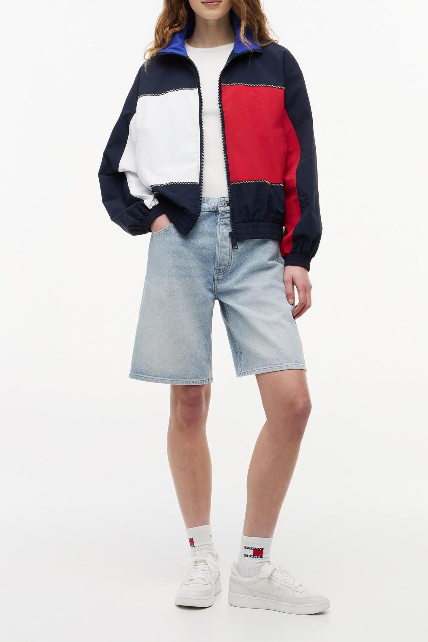 FLAG HIGH NECK JACKET DARK NIGHT NAVY 1