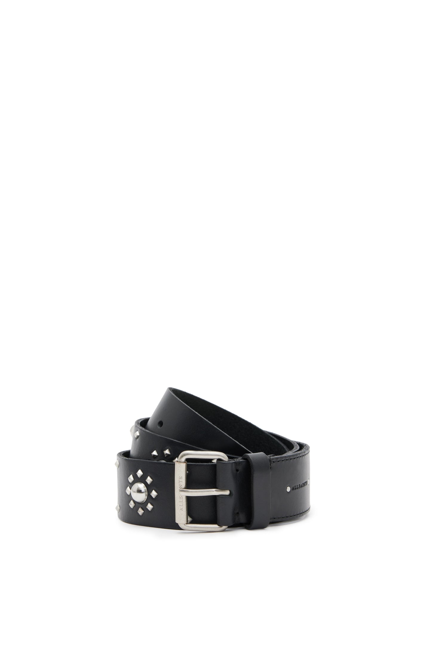 RAYEN STUD BELT BLACK/ANTQ NICKEL 1