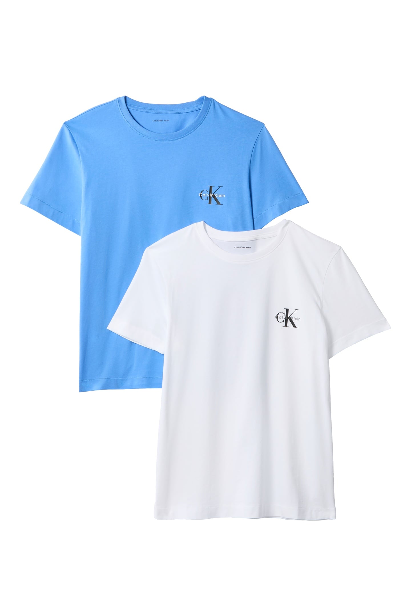 2-PACK SHORT SLEEVE ROUND NECK LOGO T-SHIRTS BRIGHT WHITE/MA 1