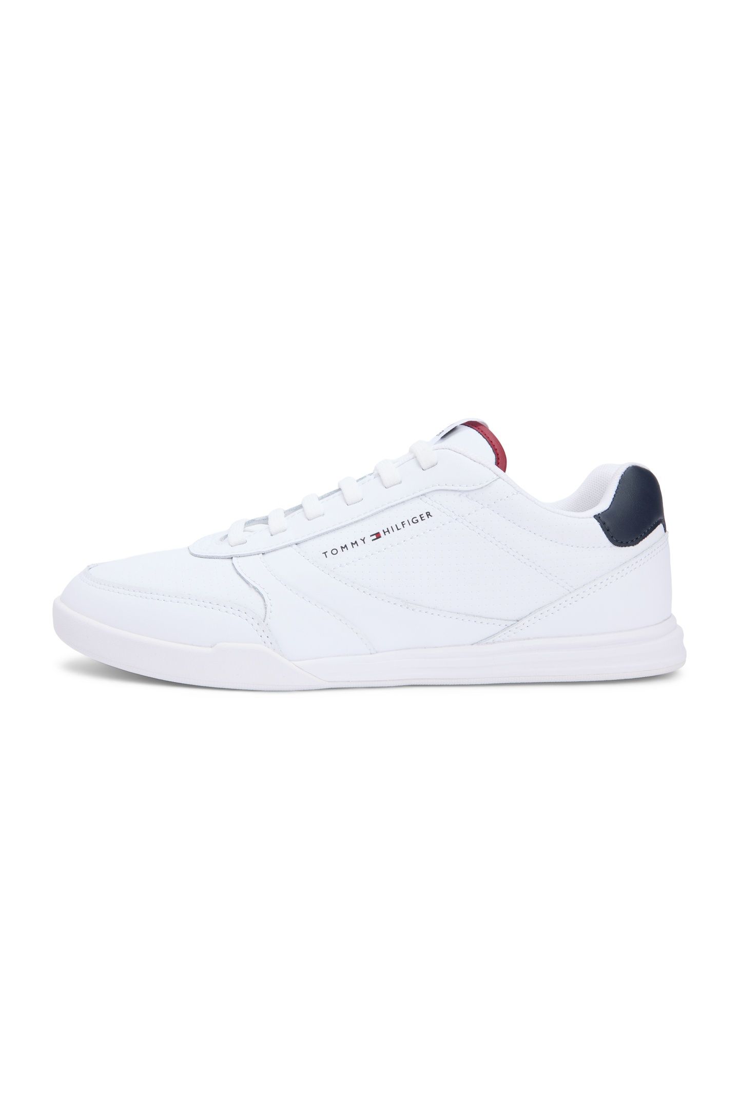 CONTRAST HEEL TRAINERS WILEATHER WHITE 3