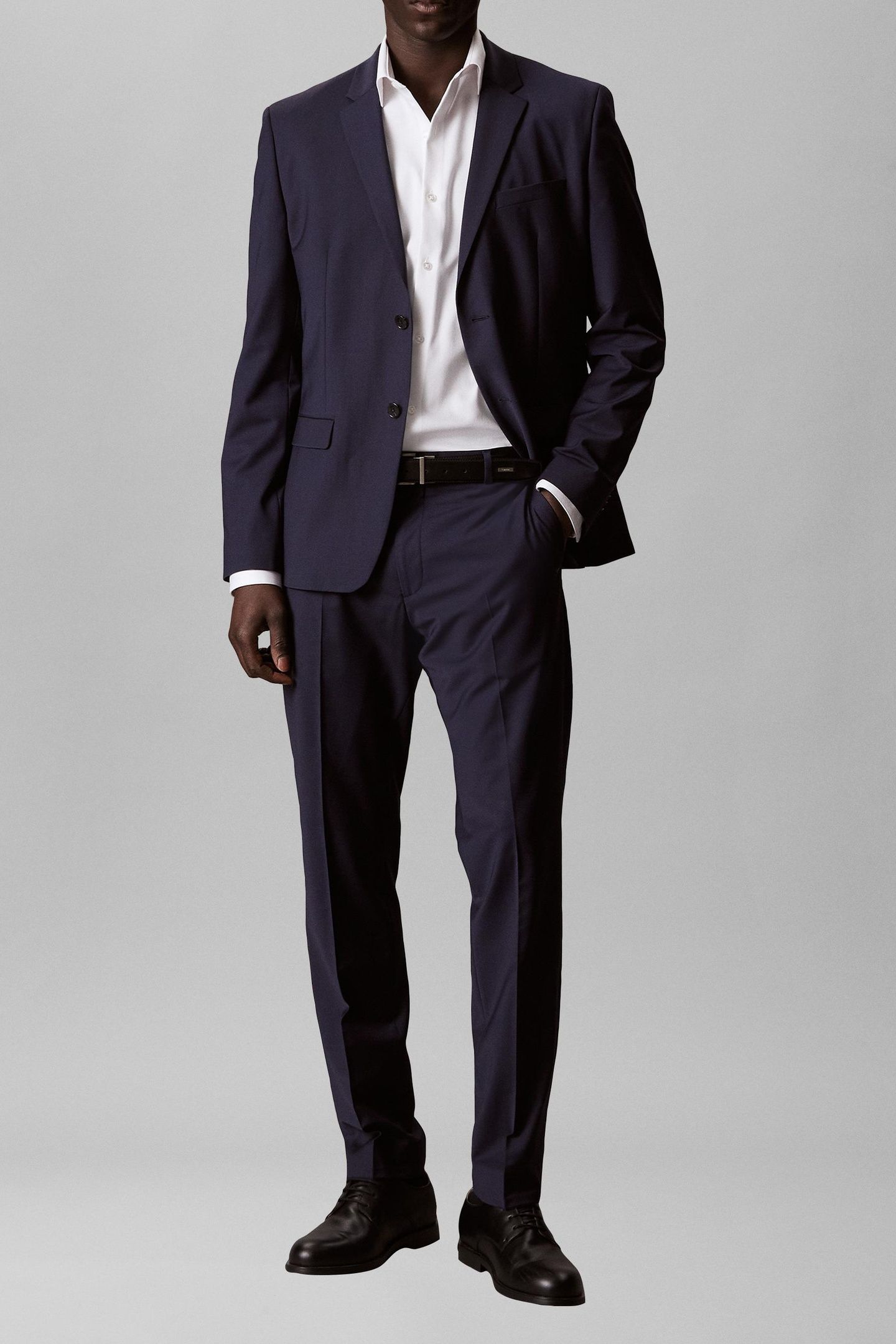 SLIM STRAIGHT COLLAR SHIRT WHITE 2