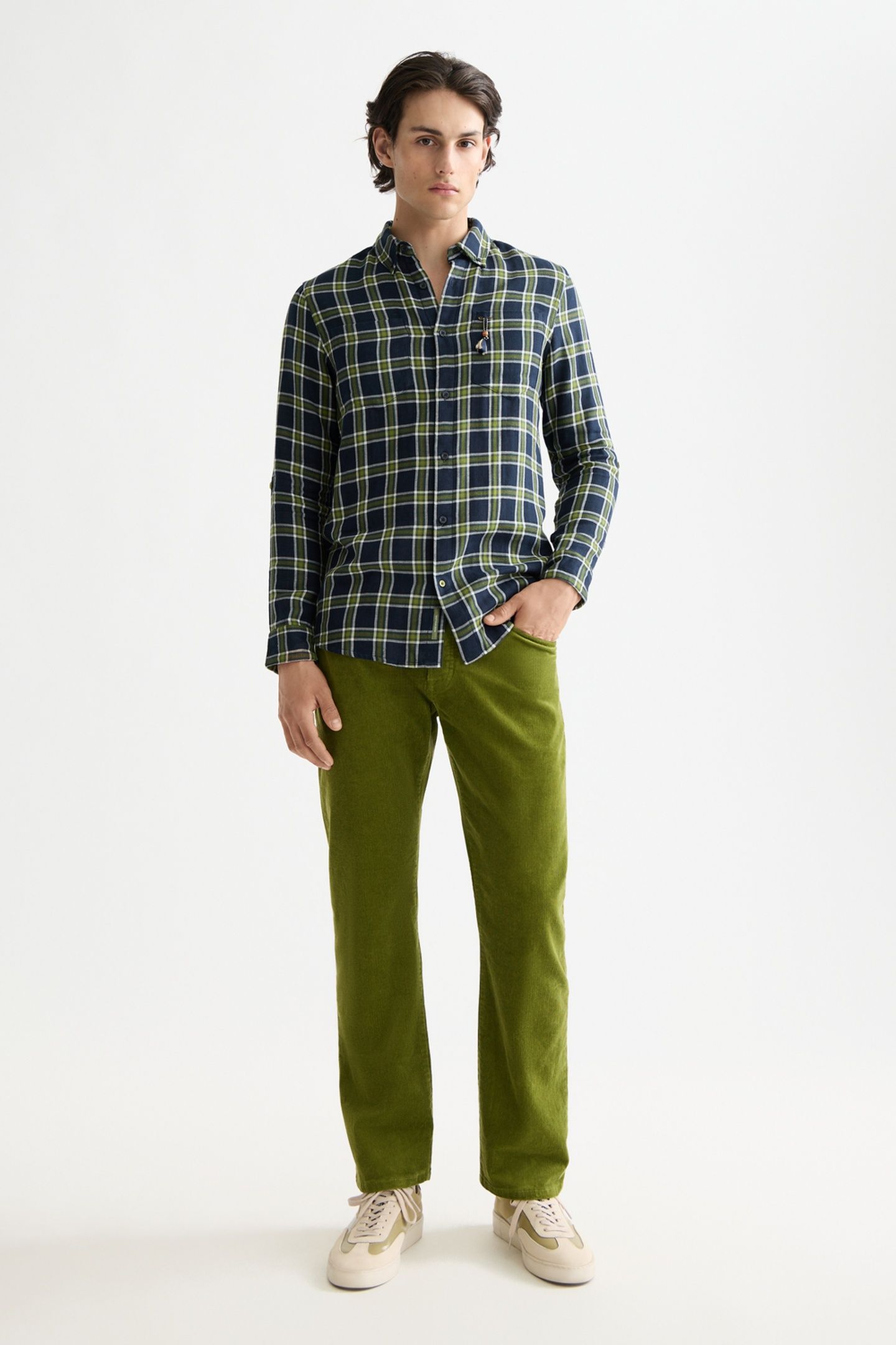 DOUBLE-FACE REGULAR FIT SHIRT SKY CAPTAIN CHECK 2